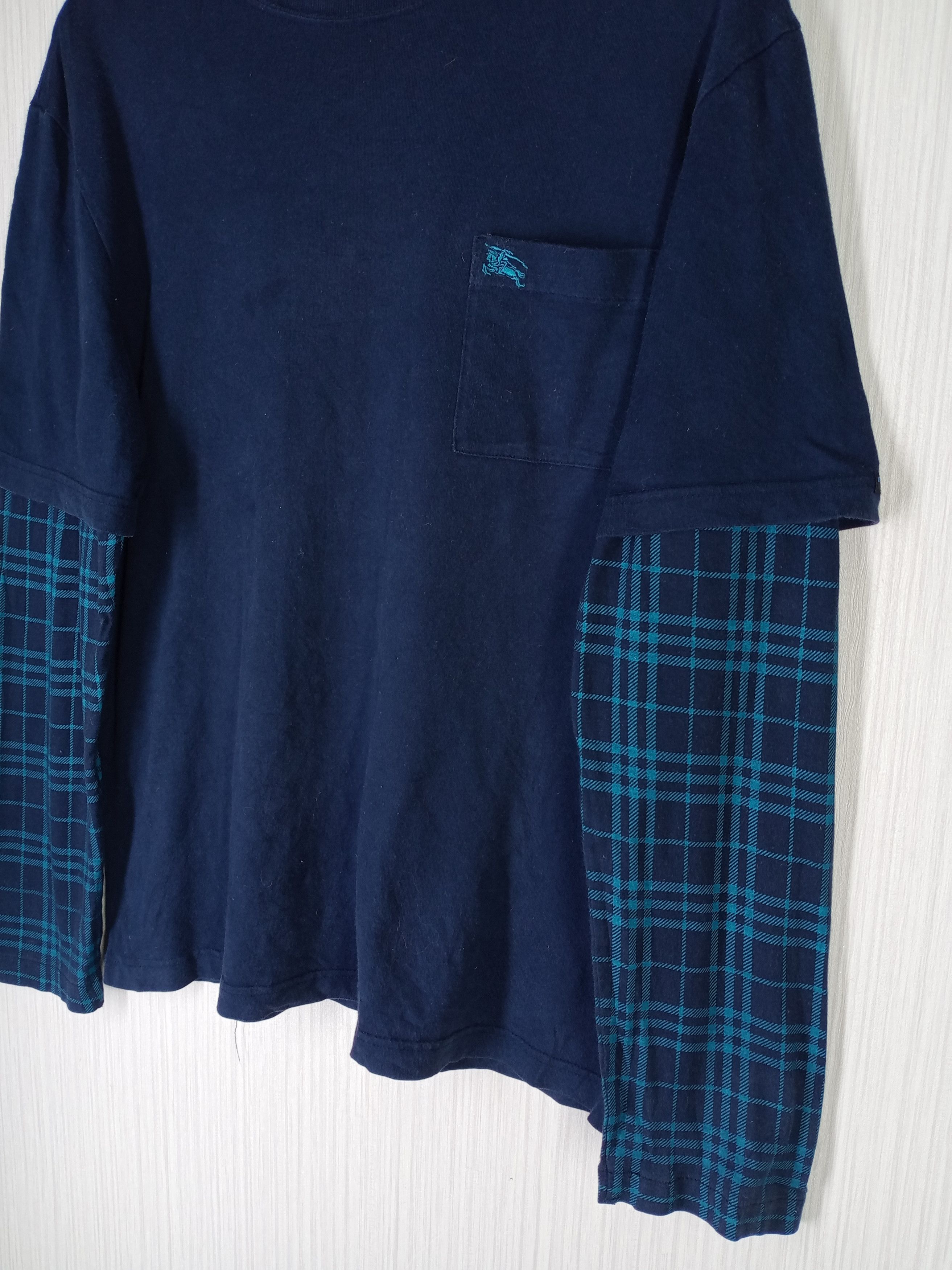 Burberry Vintage Burberry London Blue Label Nova Check Tee Size US L / EU 52-54 / 3 - 2 Thumbnail