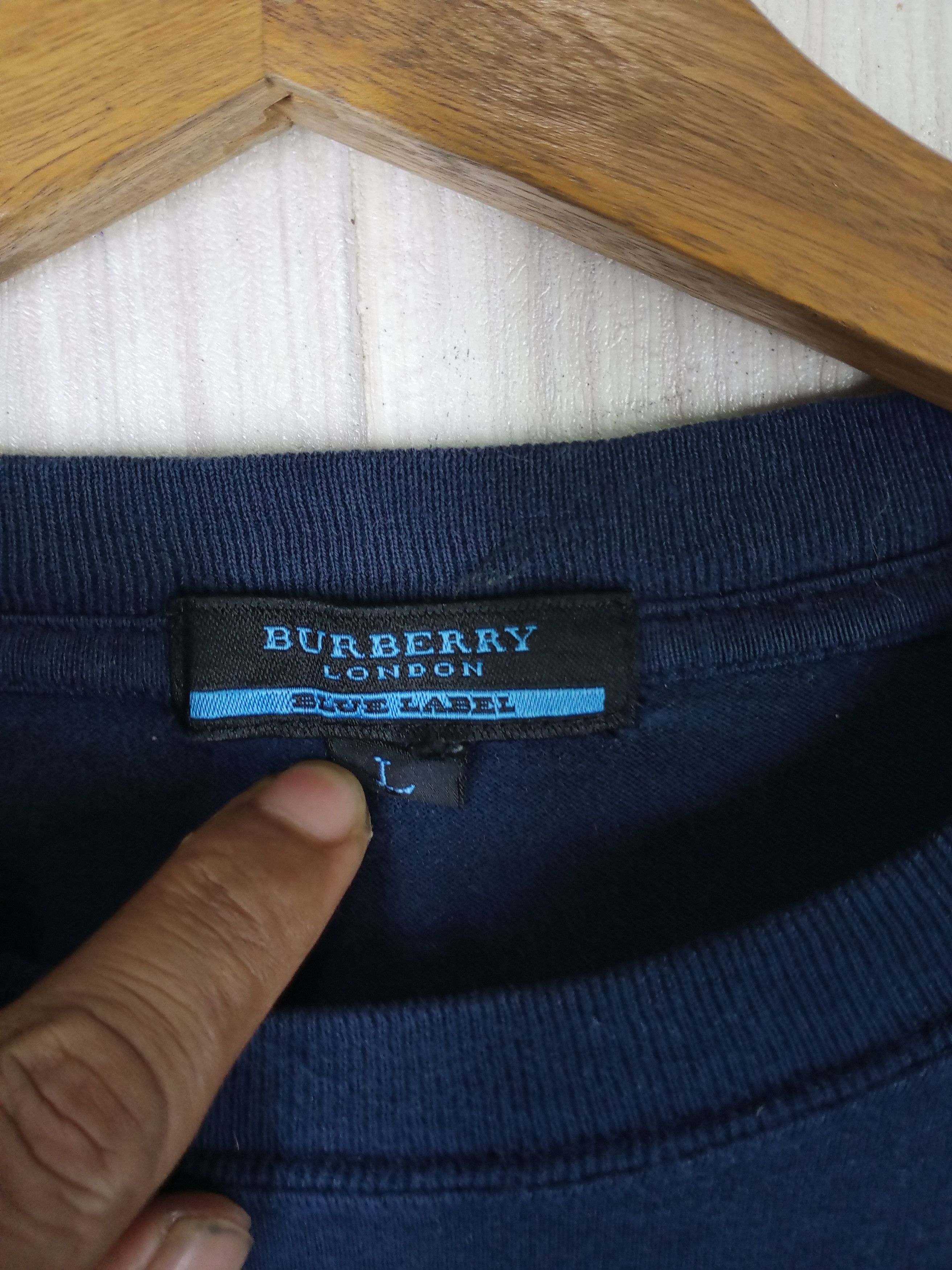 Burberry Vintage Burberry London Blue Label Nova Check Tee Size US L / EU 52-54 / 3 - 6 Thumbnail