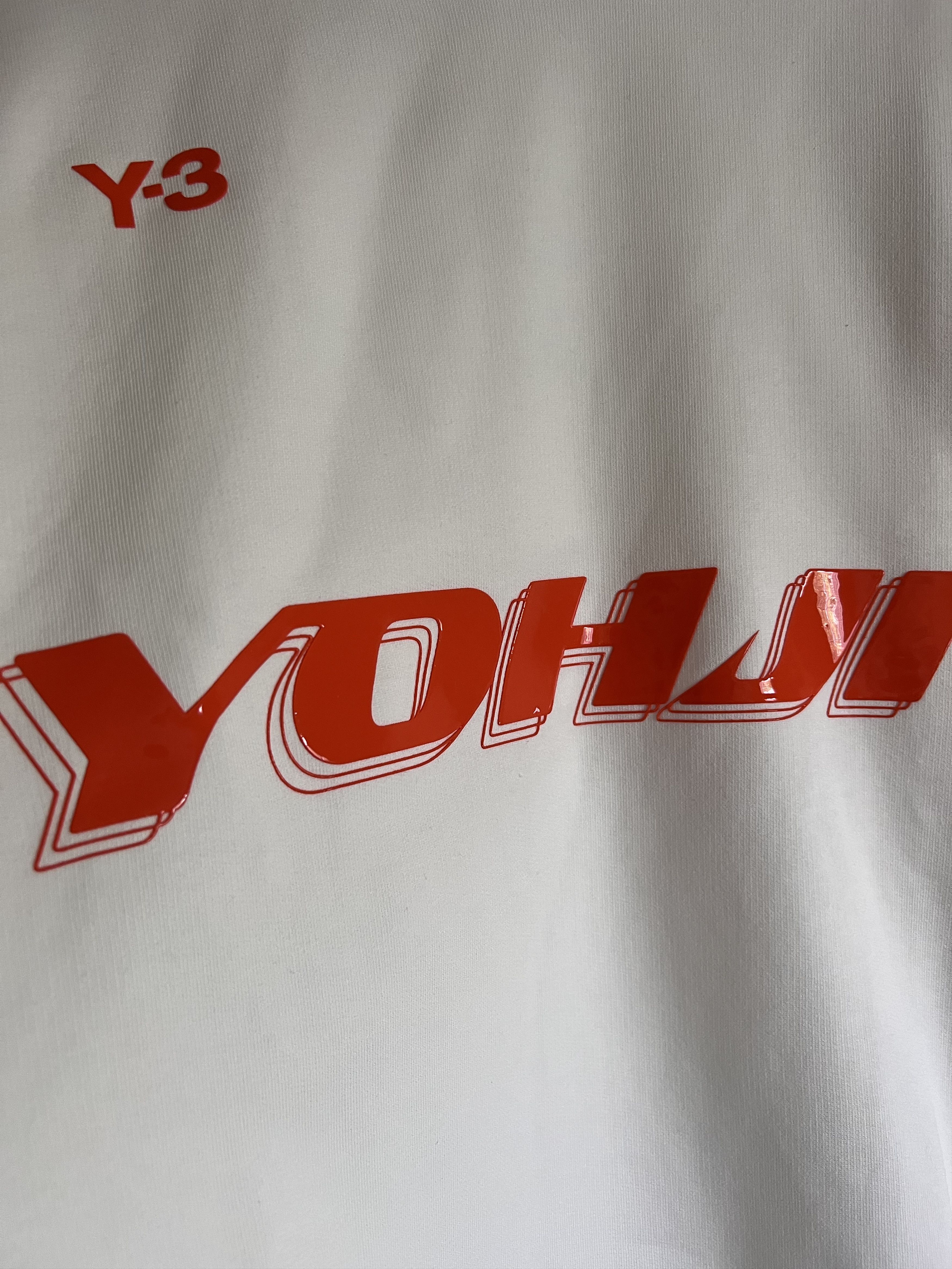 Adidas Y-3 Adidas Yohji Graphic Logo Hoodie in White Orange Size US L / EU 52-54 / 3 - 3 Thumbnail