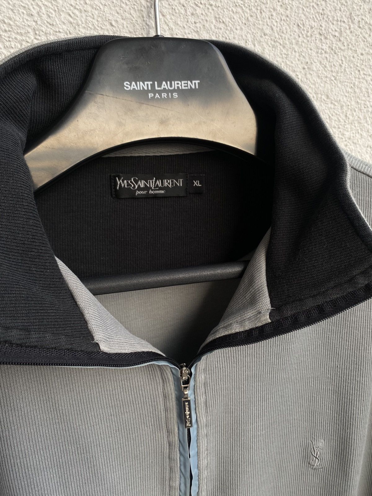 Yves Saint Laurent Turquoise 90s YSL Sweatshirt 1/4 Quarter Zip Vintage Sweater Size US L / EU 52-54 / 3 - 10 Thumbnail