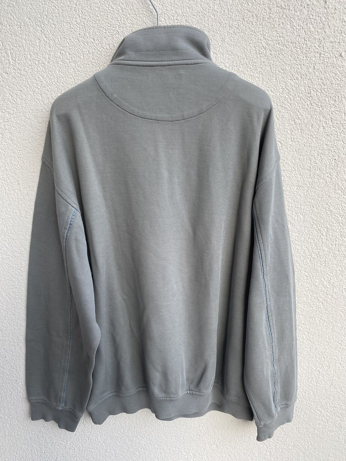 Yves Saint Laurent Turquoise 90s YSL Sweatshirt 1/4 Quarter Zip Vintage Sweater Size US L / EU 52-54 / 3 - 11 Thumbnail