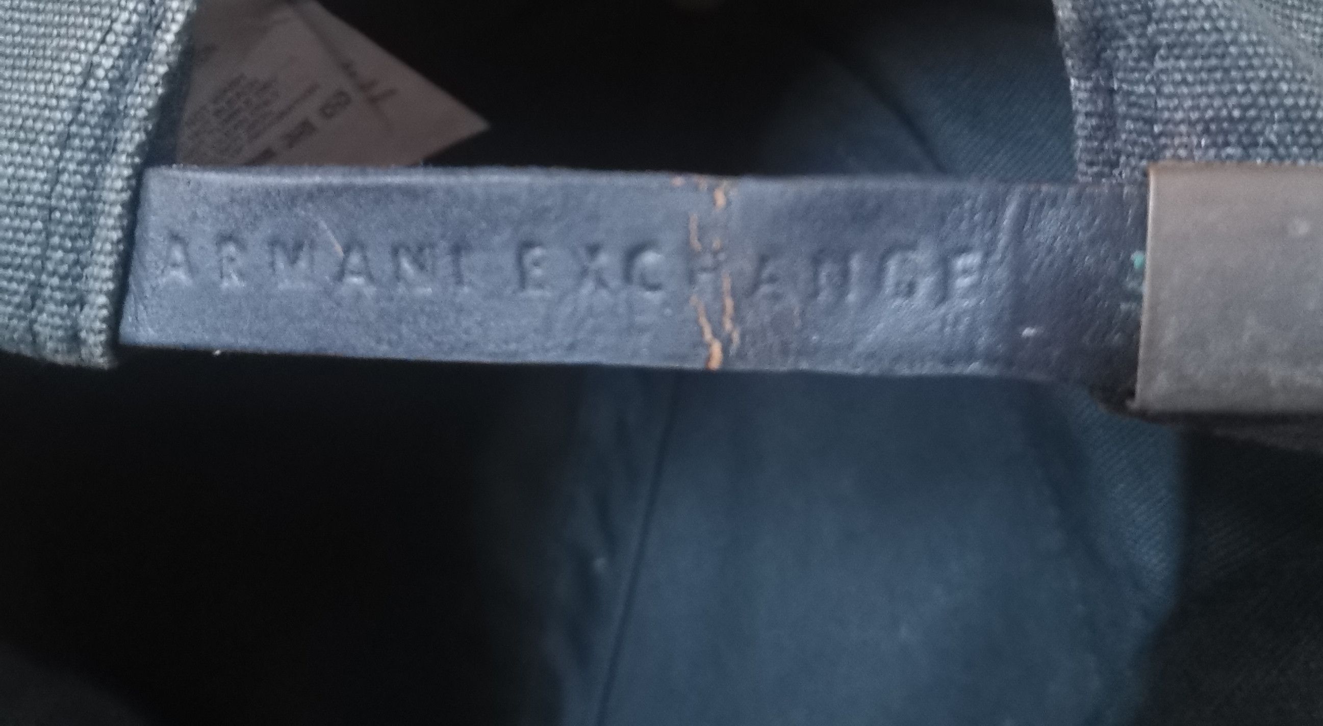 Designer Armani Exchange Black Hats With Leather Patches Size ONE SIZE - 8 Thumbnail