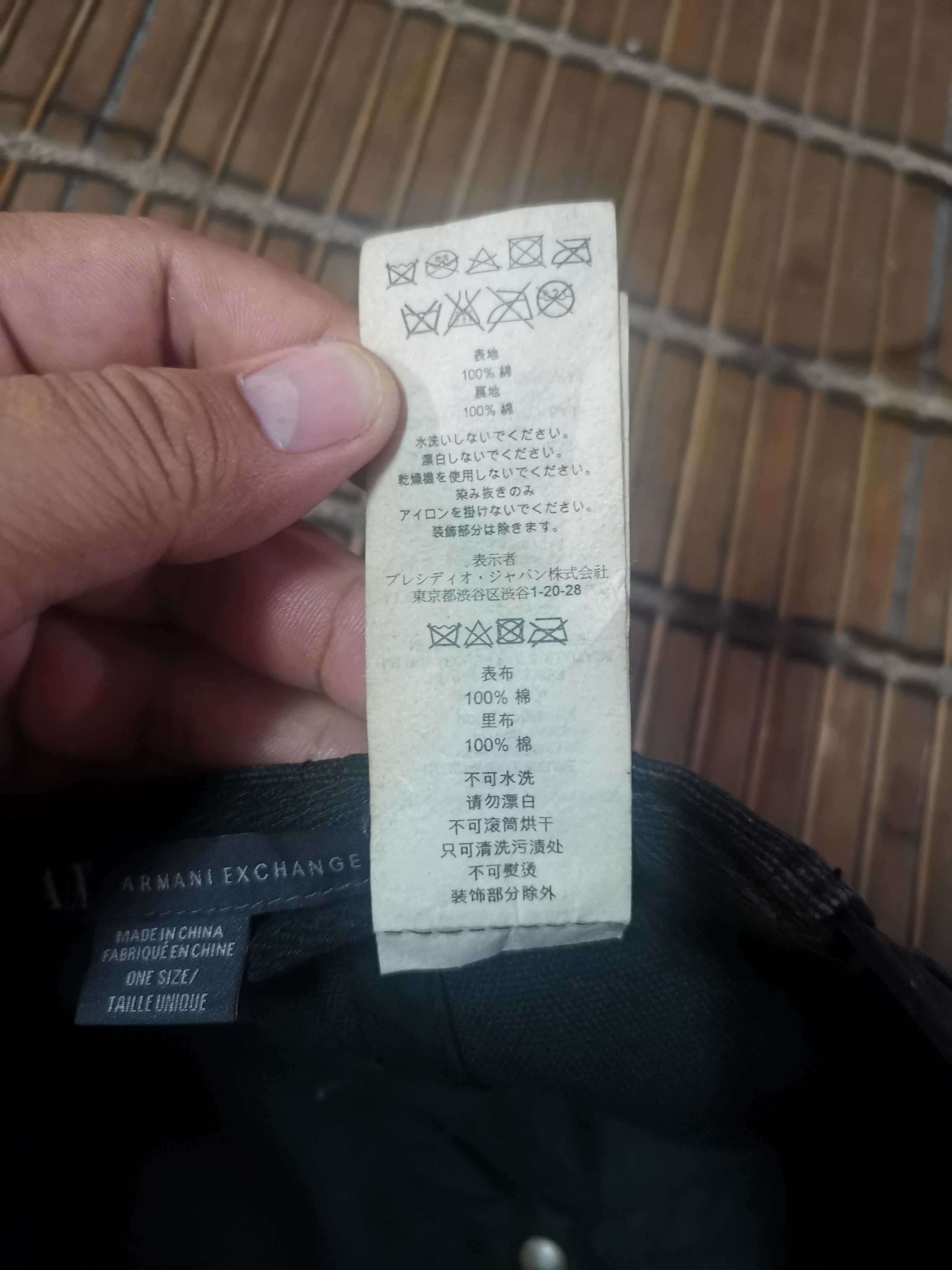 Designer Armani Exchange Black Hats With Leather Patches Size ONE SIZE - 10 Thumbnail