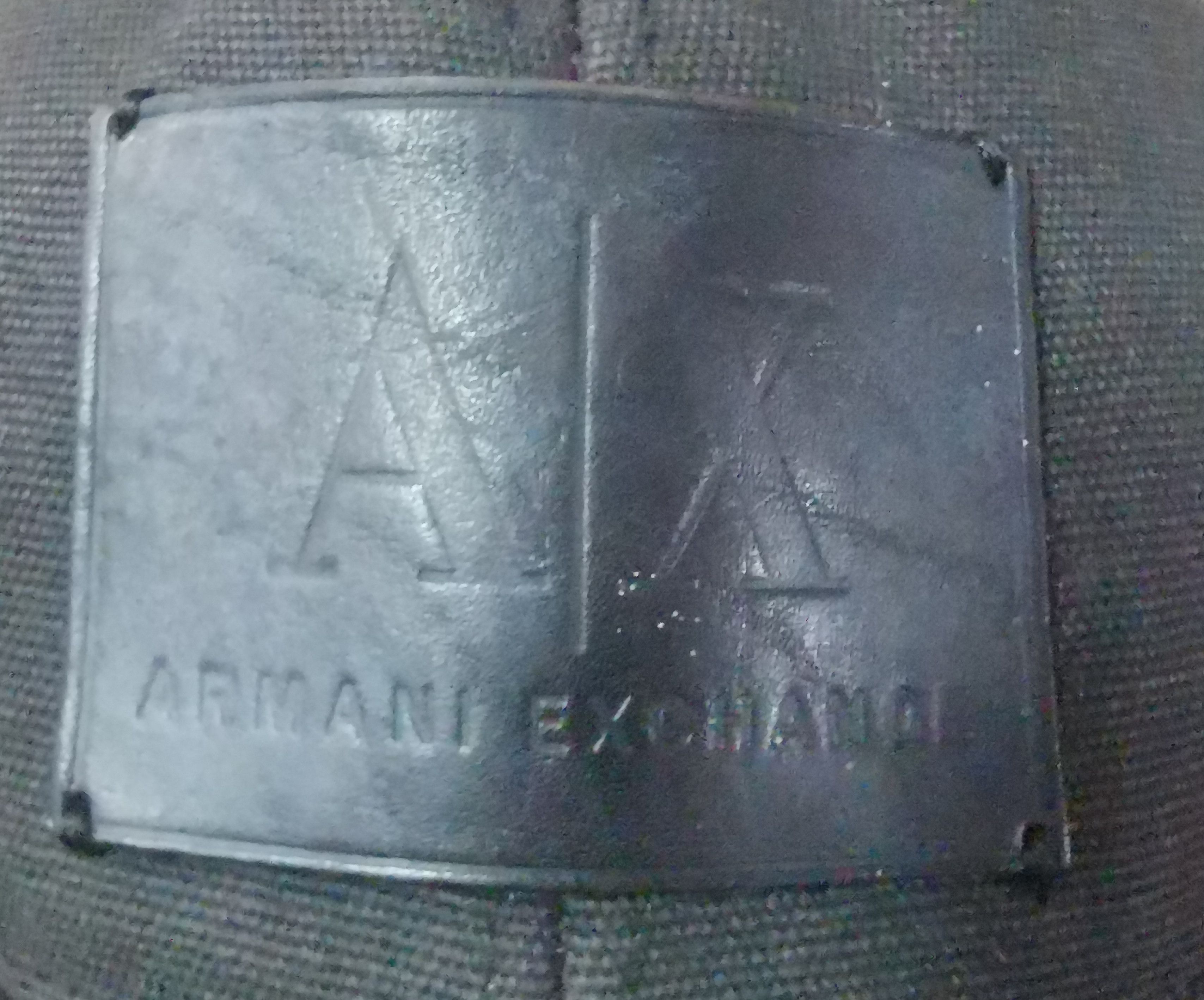 Designer Armani Exchange Black Hats With Leather Patches Size ONE SIZE - 7 Thumbnail