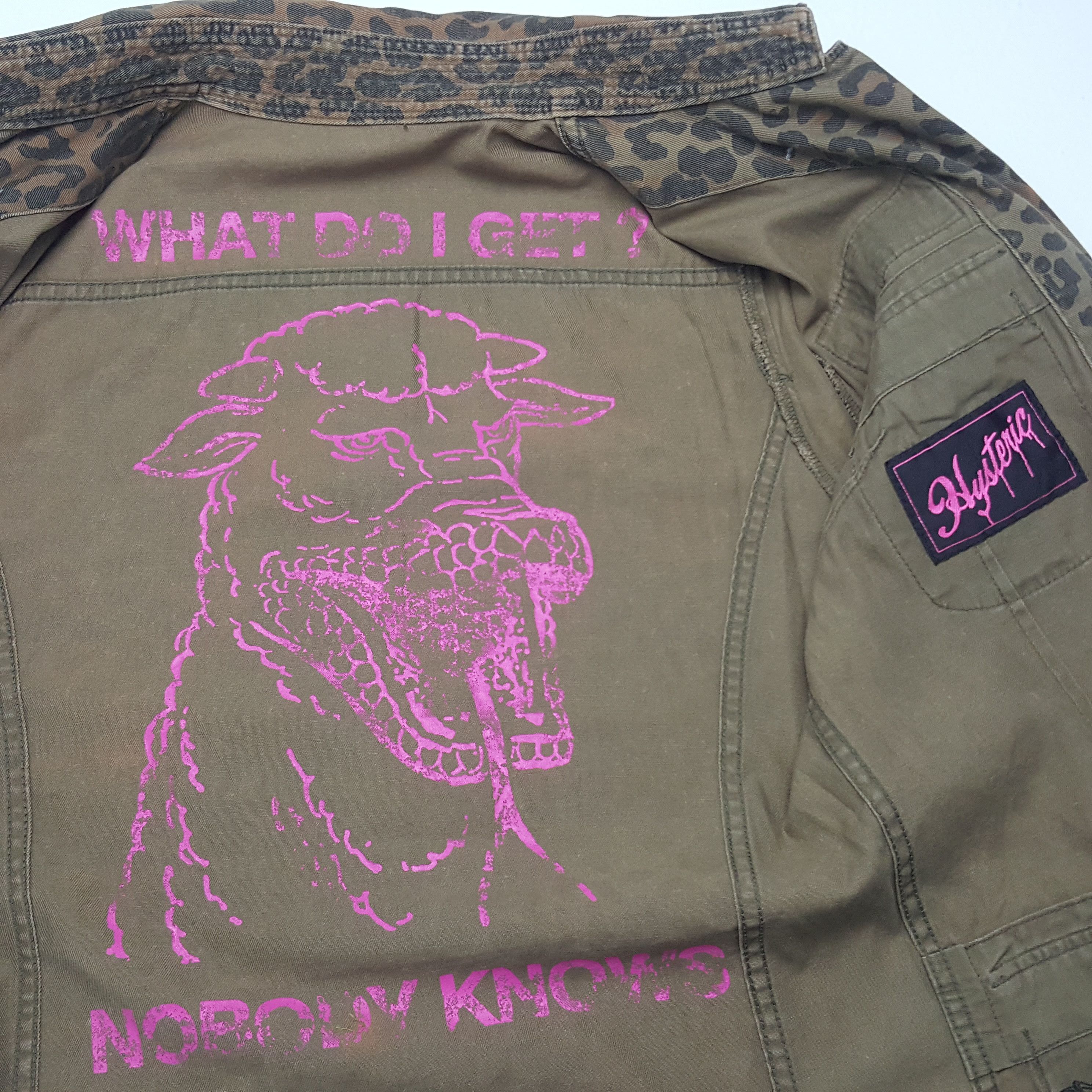 Hysteric Glamour × Japanese Brand × Vintage Vintage Hysteric Glamour Leopard Design Army Jacket Size US XS / EU 42 / 0 - 4 Thumbnail
