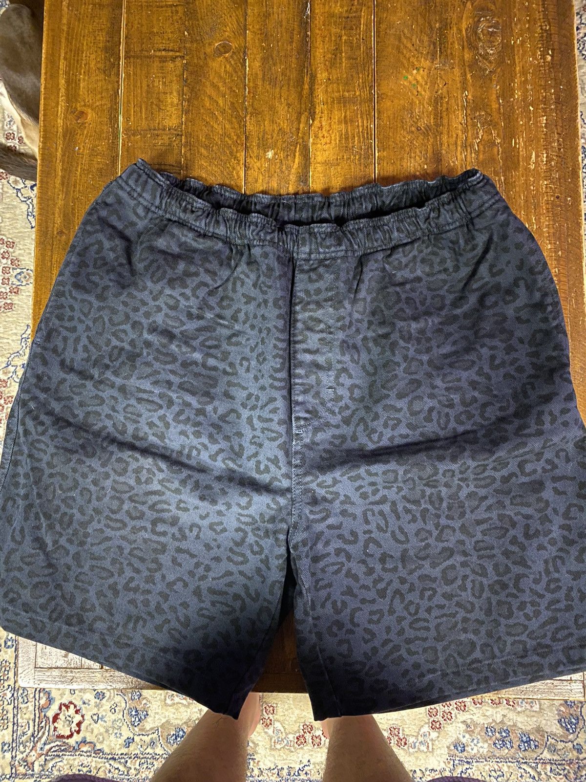 Stussy Leopard Print Beach Short “Ink Blue” | Grailed