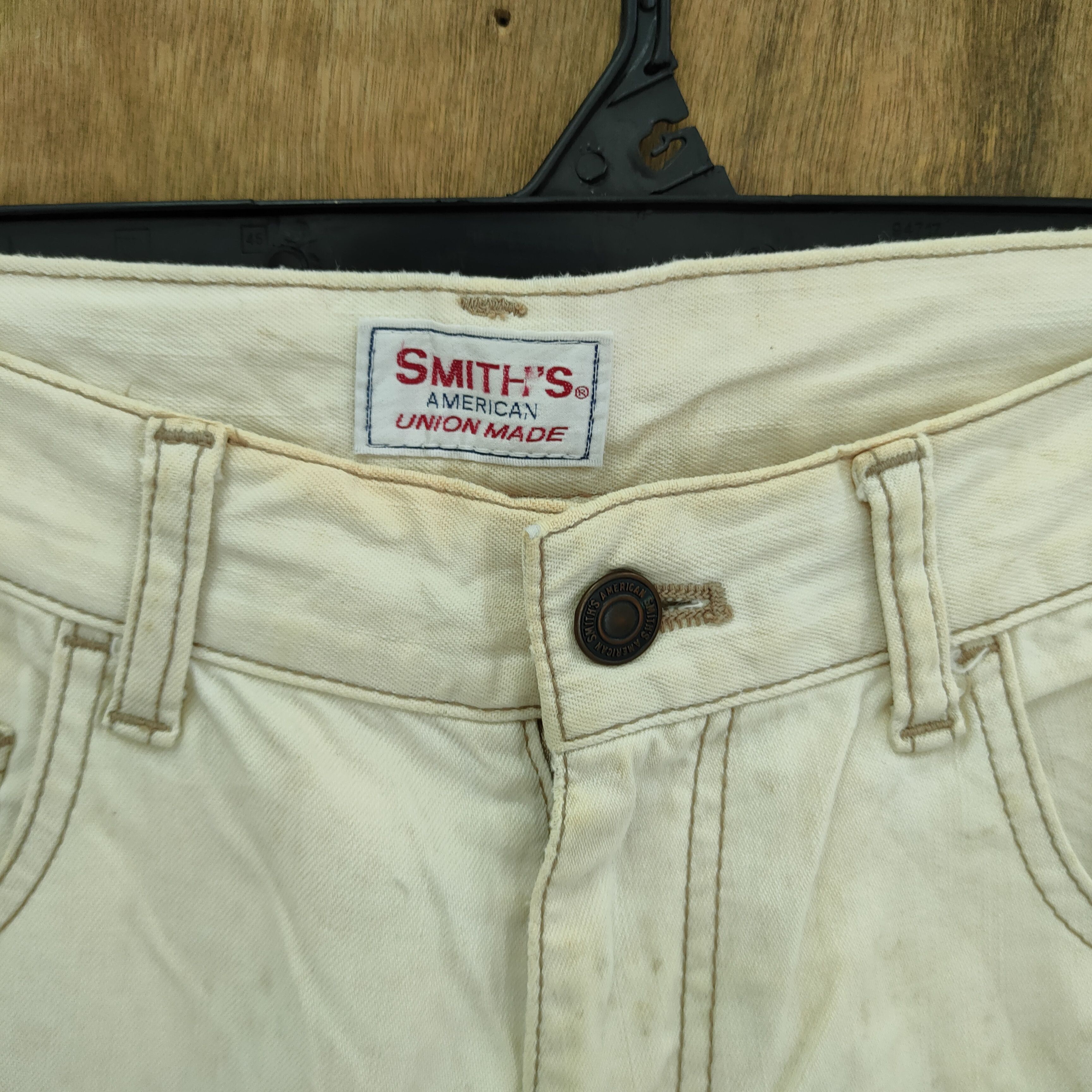 StraightFaded SMITH'S AMERICAN FADED WHITE/STAIN CARGO PANTS Size US 30 / EU 46 - 6 Thumbnail