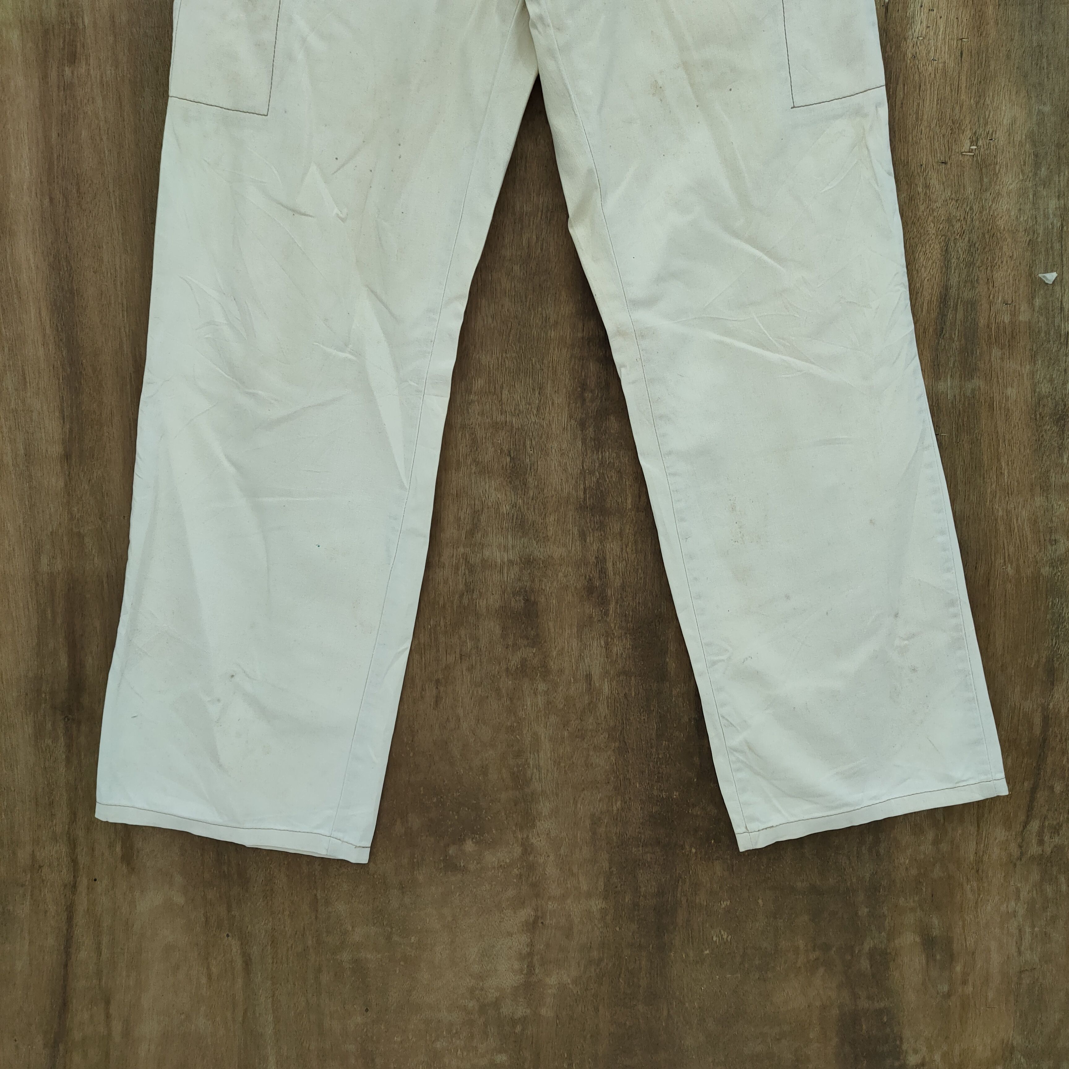 StraightFaded SMITH'S AMERICAN FADED WHITE/STAIN CARGO PANTS Size US 30 / EU 46 - 3 Thumbnail