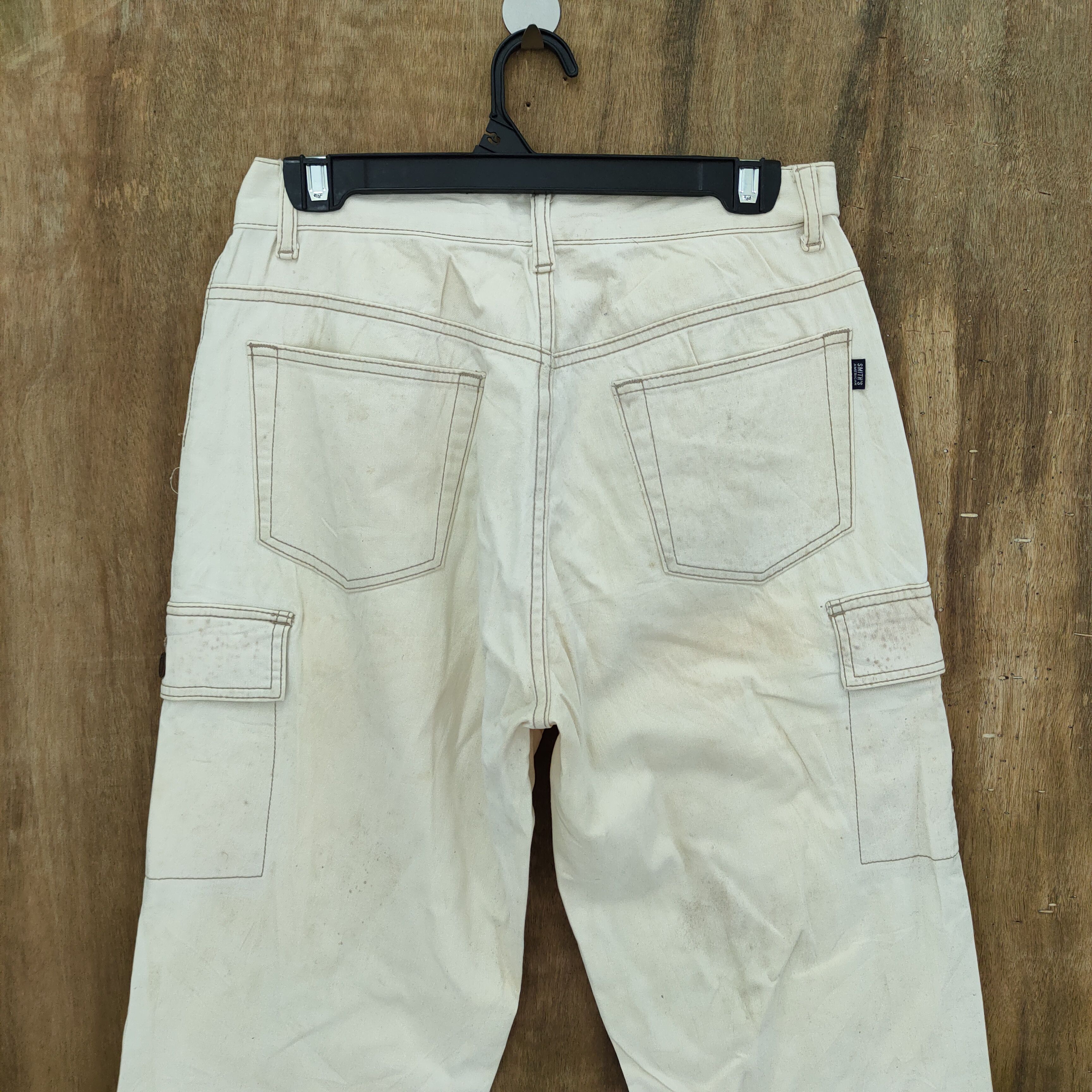 StraightFaded SMITH'S AMERICAN FADED WHITE/STAIN CARGO PANTS Size US 30 / EU 46 - 9 Thumbnail
