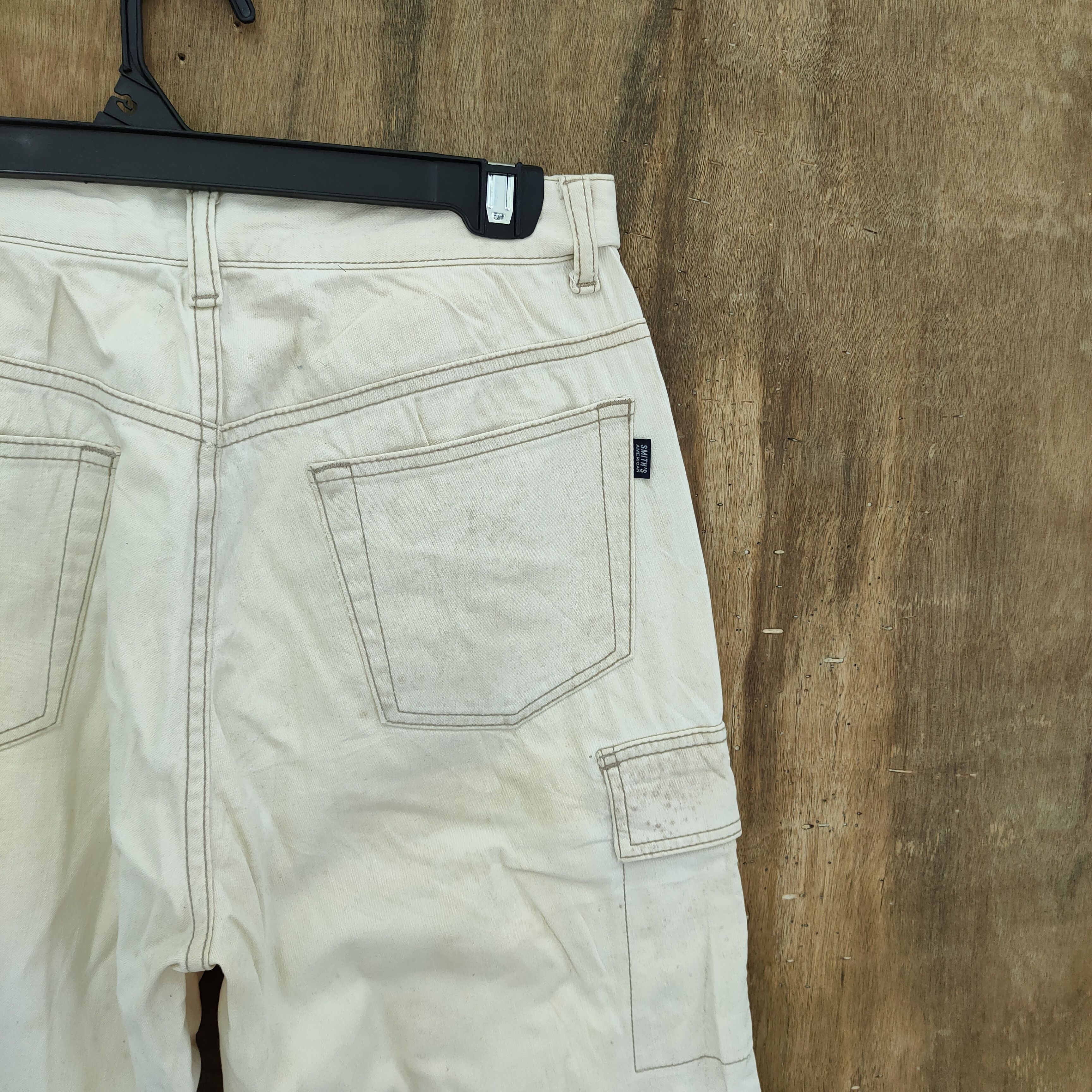StraightFaded SMITH'S AMERICAN FADED WHITE/STAIN CARGO PANTS Size US 30 / EU 46 - 11 Thumbnail