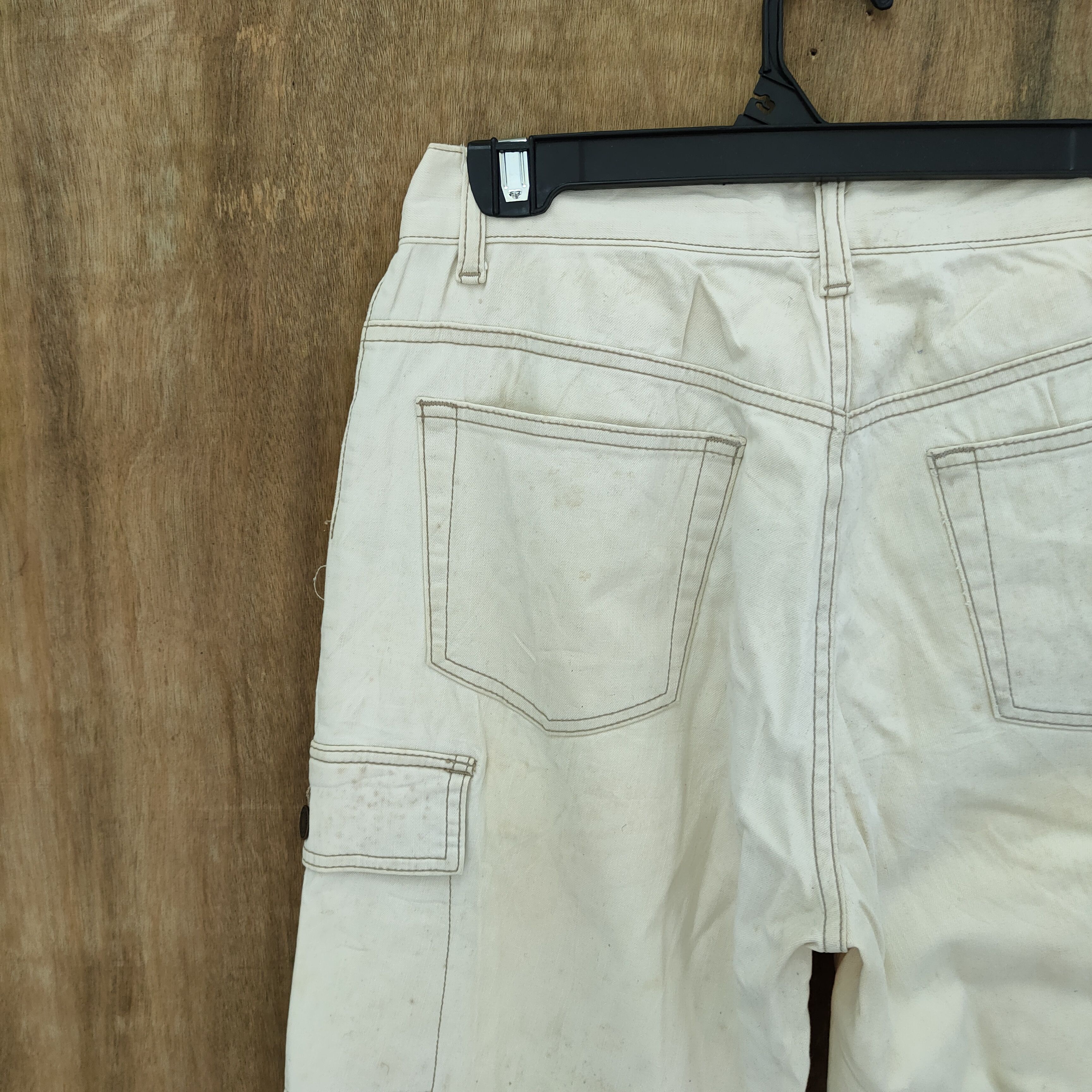 StraightFaded SMITH'S AMERICAN FADED WHITE/STAIN CARGO PANTS Size US 30 / EU 46 - 12 Thumbnail