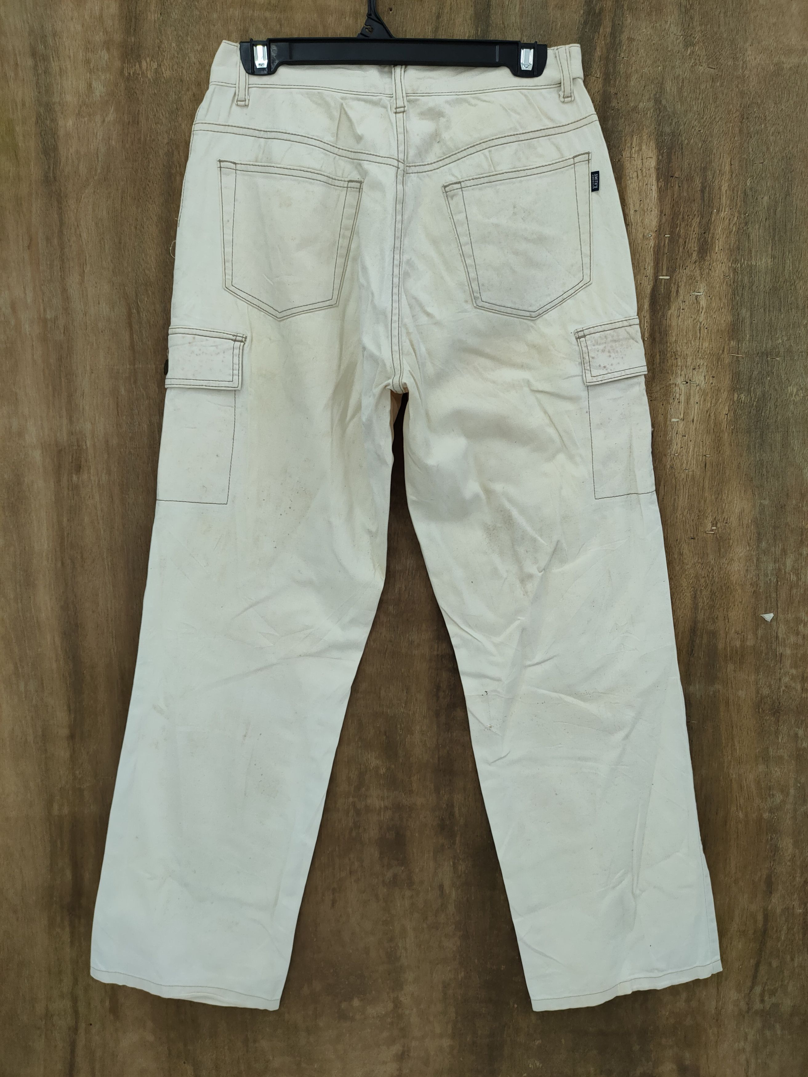 StraightFaded SMITH'S AMERICAN FADED WHITE/STAIN CARGO PANTS Size US 30 / EU 46 - 8 Thumbnail
