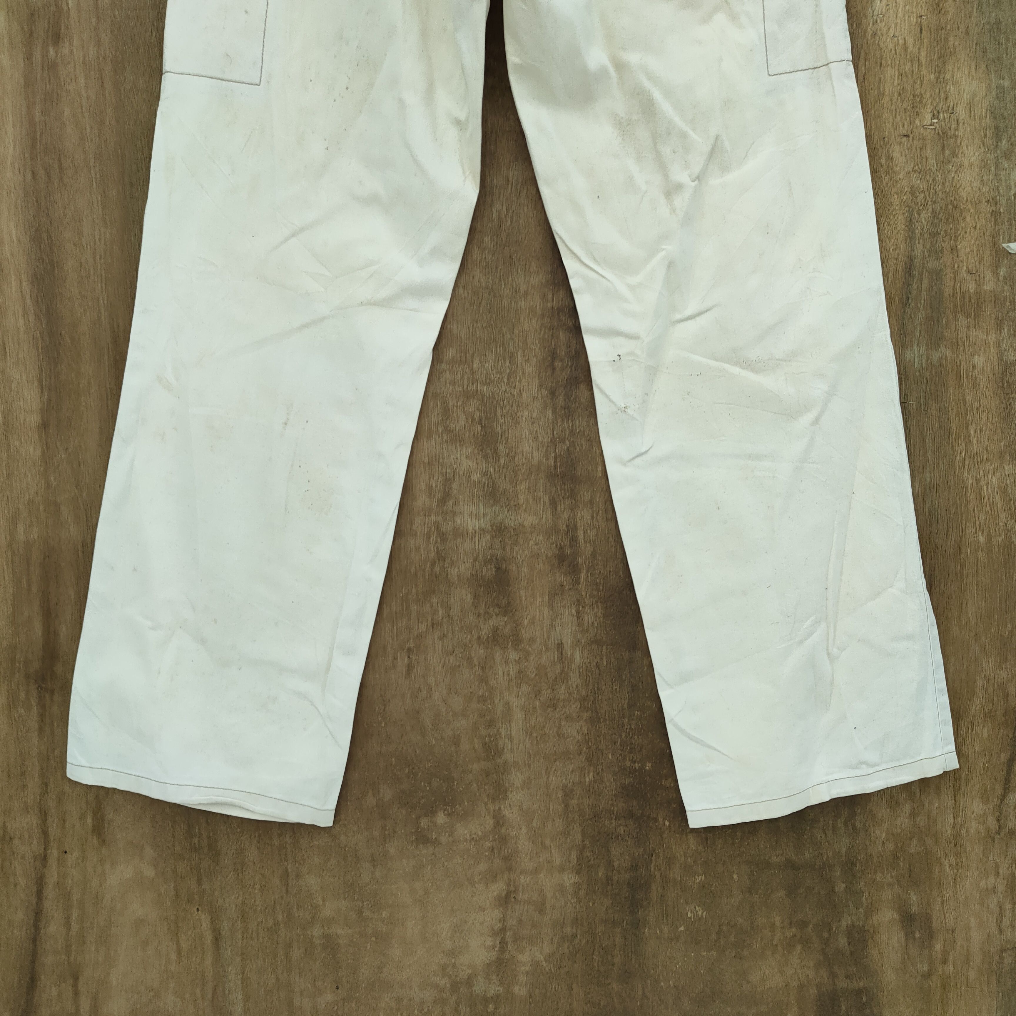 StraightFaded SMITH'S AMERICAN FADED WHITE/STAIN CARGO PANTS Size US 30 / EU 46 - 10 Thumbnail
