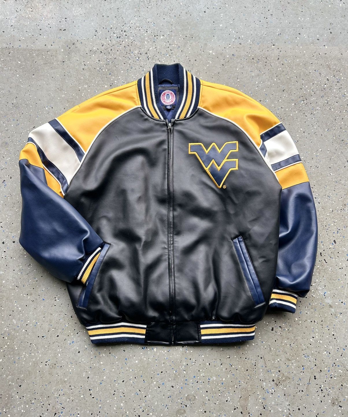 Vintage Vintage West Virginia Mountaineers Leather Letterman Size US L / EU 52-54 / 3 - 1 Thumbnail