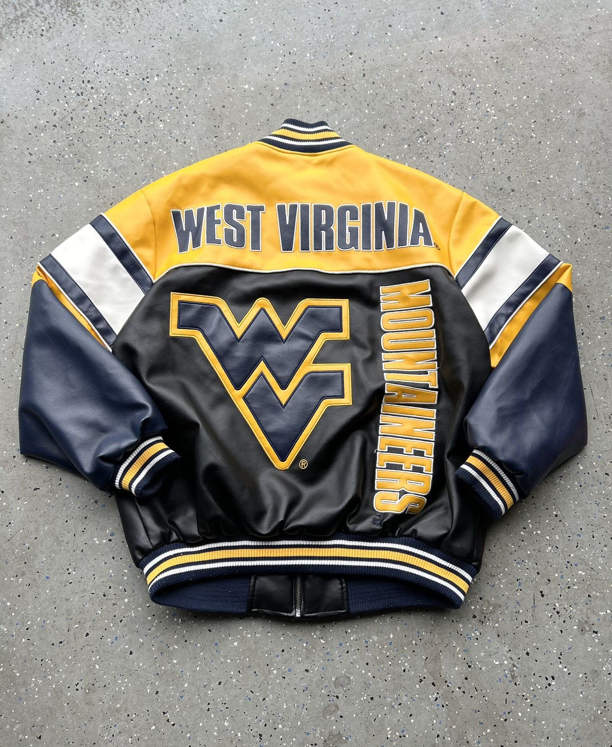 Vintage Vintage West Virginia Mountaineers Leather Letterman Size US L / EU 52-54 / 3 - 2 Thumbnail