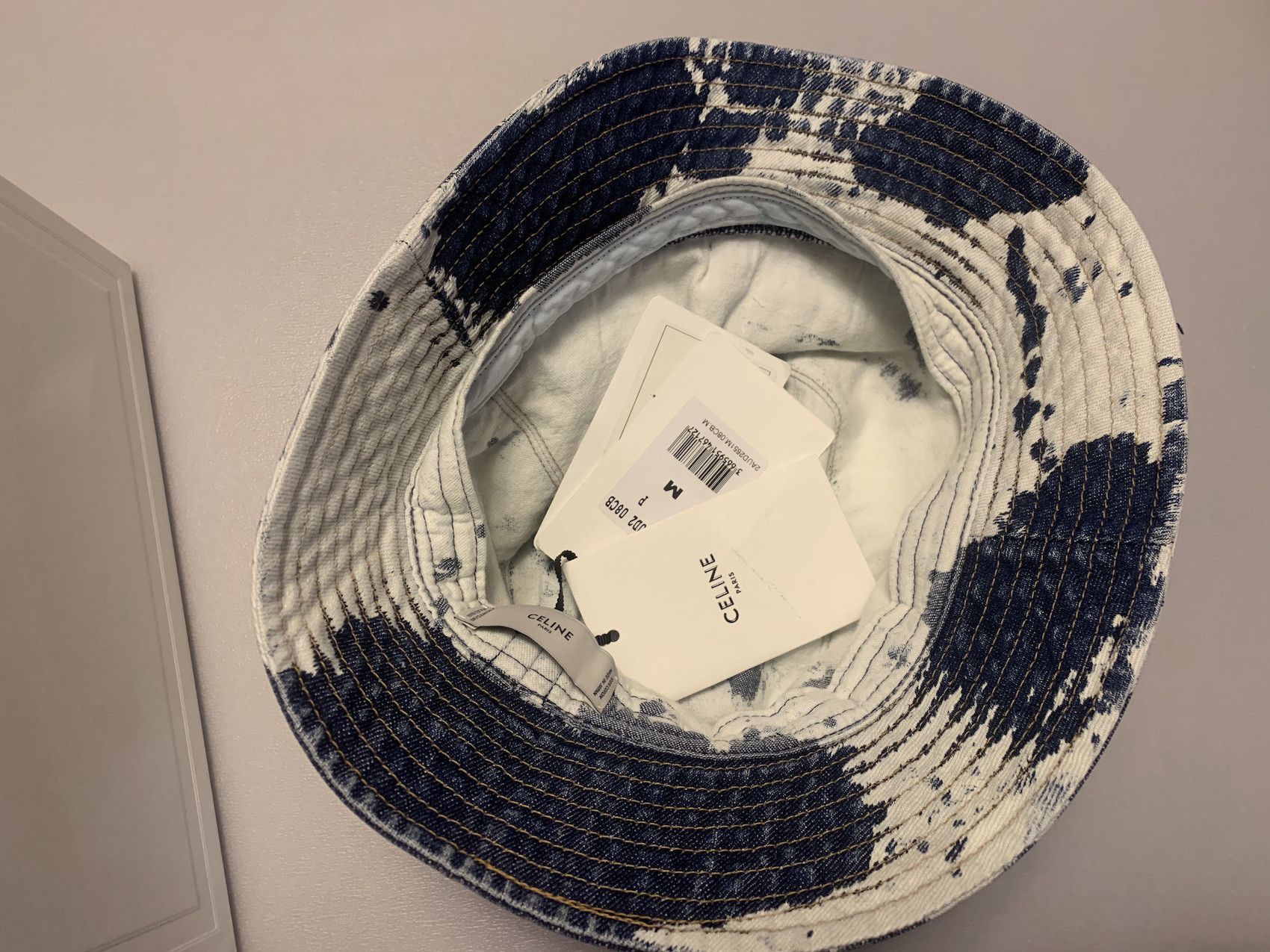 Celine × Hedi Slimane FW'21 Bucket Hat Bleached Denim Size ONE SIZE - 5 Thumbnail