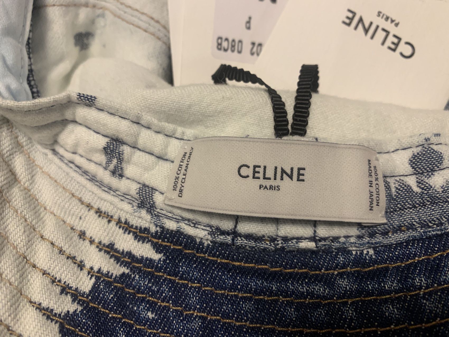 Celine × Hedi Slimane FW'21 Bucket Hat Bleached Denim Size ONE SIZE - 6 Thumbnail