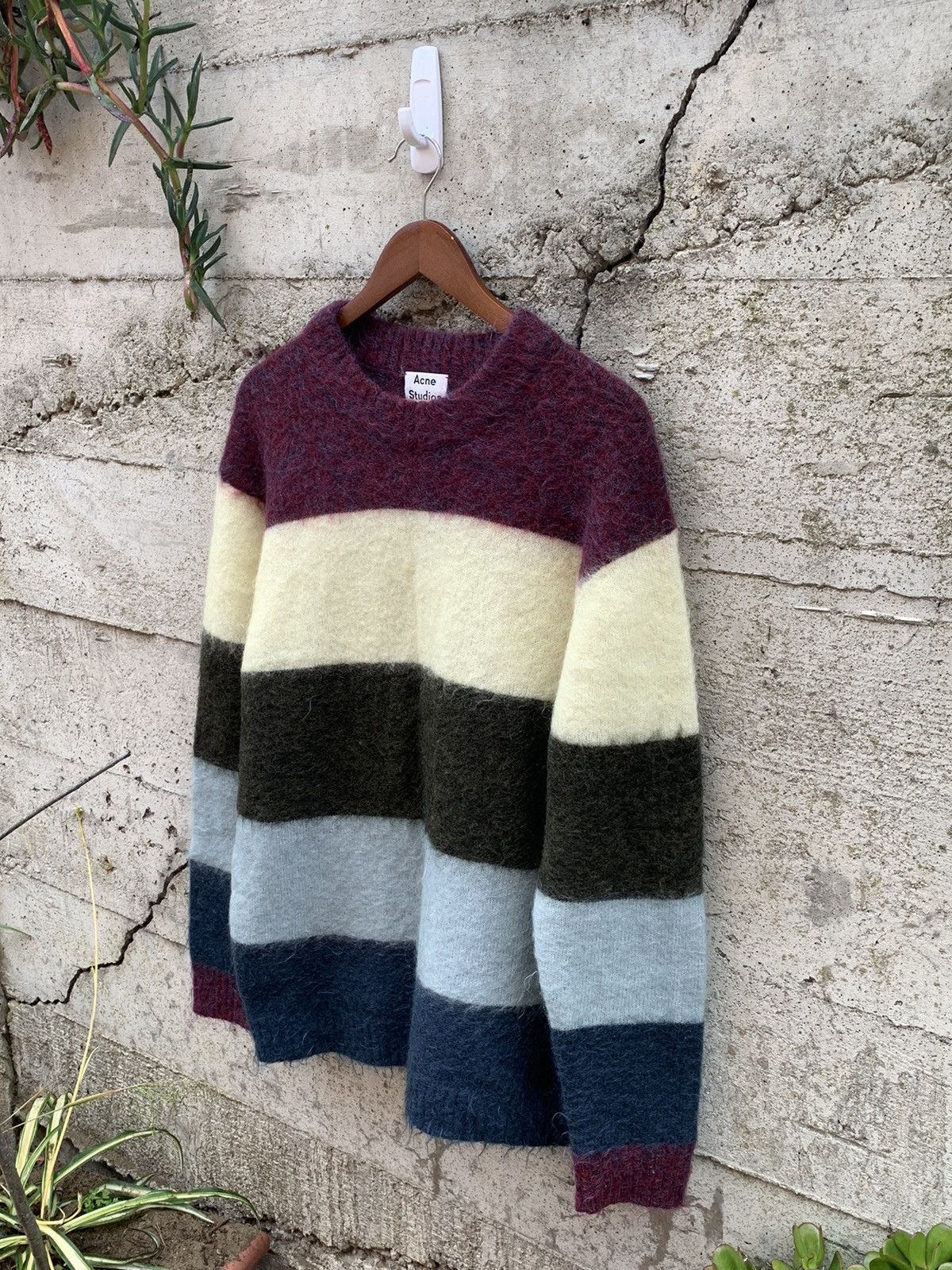 image of Grail Acne Studios Texture Mohair Sweater, Men's (Size Medium)