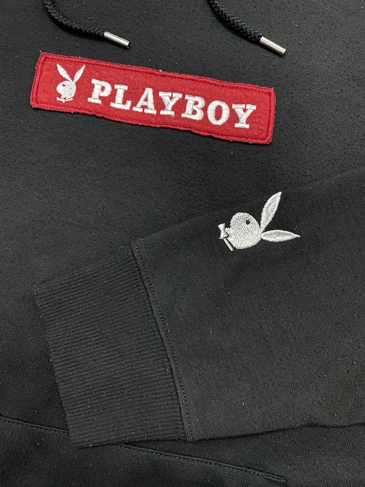 Image of Playboy Box Logo Hoodie in Black, Men's (Size XL)