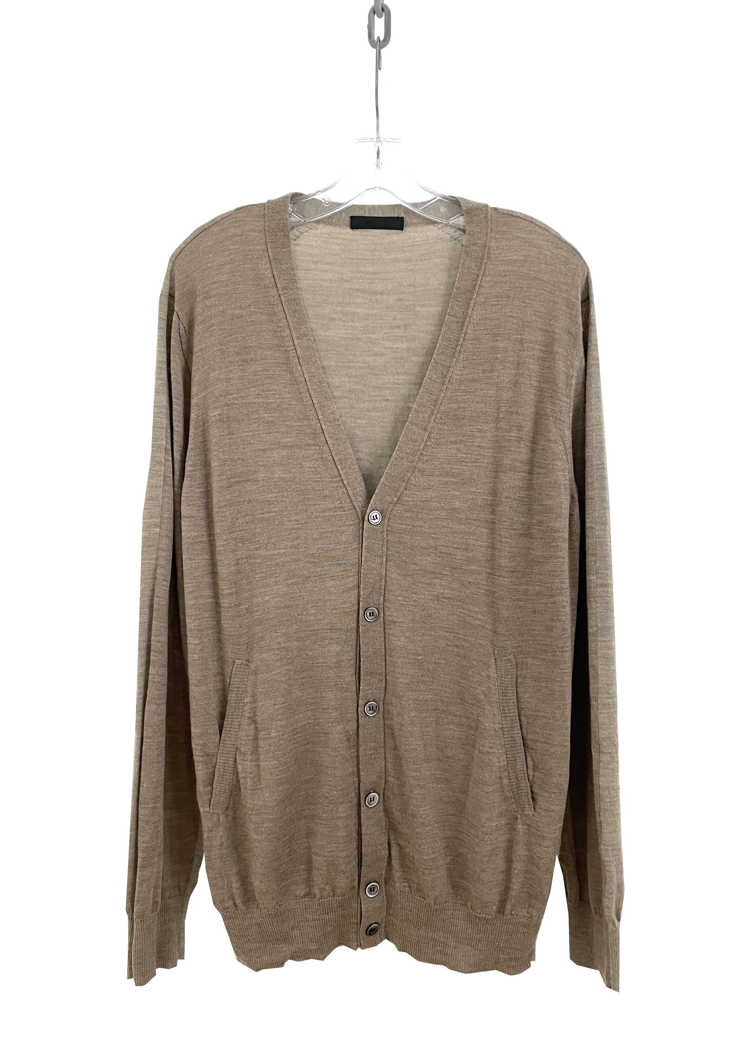 Image of Undercover Aw10 Avakareta Life 2 Tone Wool Cardigan in Beige, Men's (Size XL)