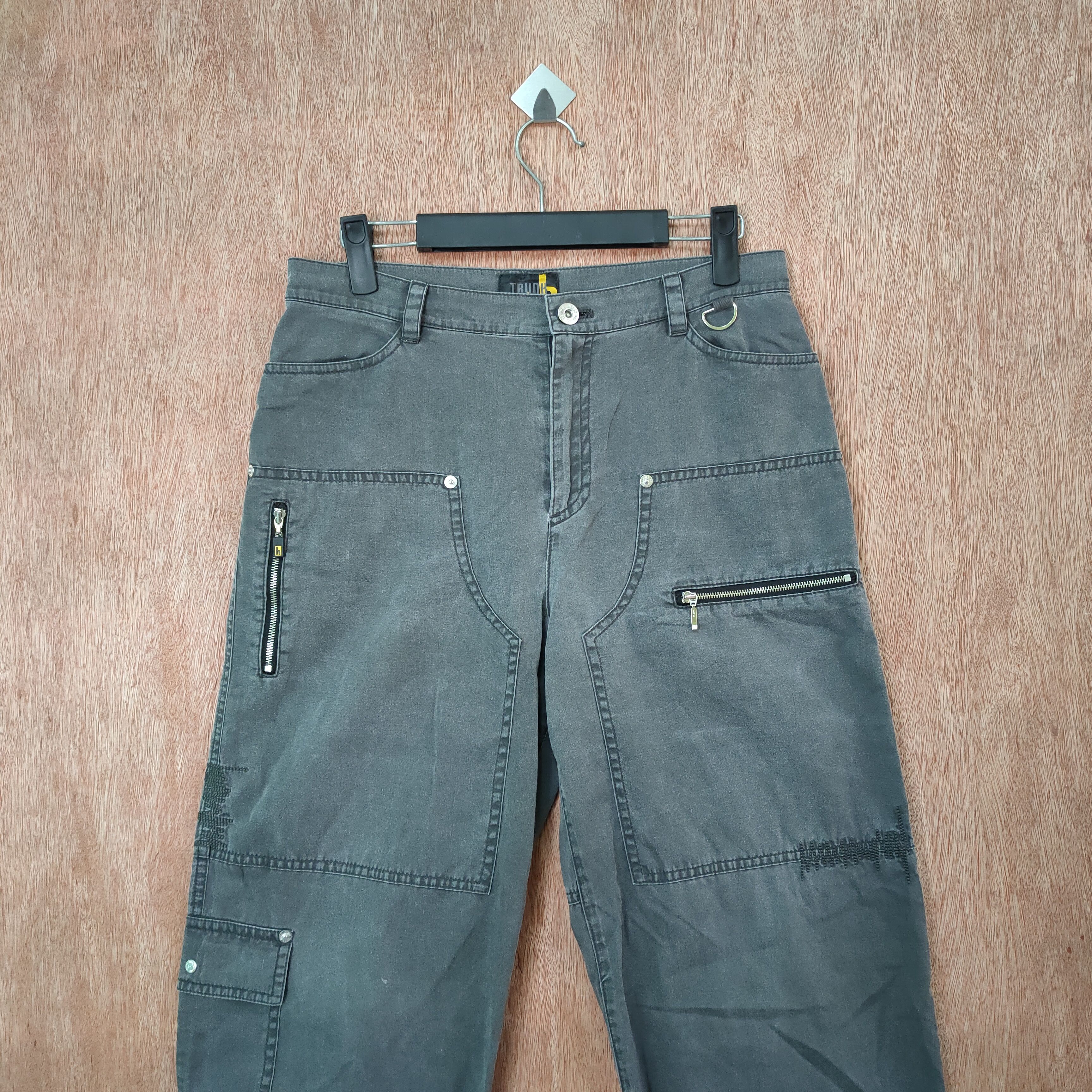 Hiroko Koshino Homme TRUNK HIROKO KOSHINO DOUBLE KNEE STYLE CARGO PANTS Size US 29 - 3 Thumbnail