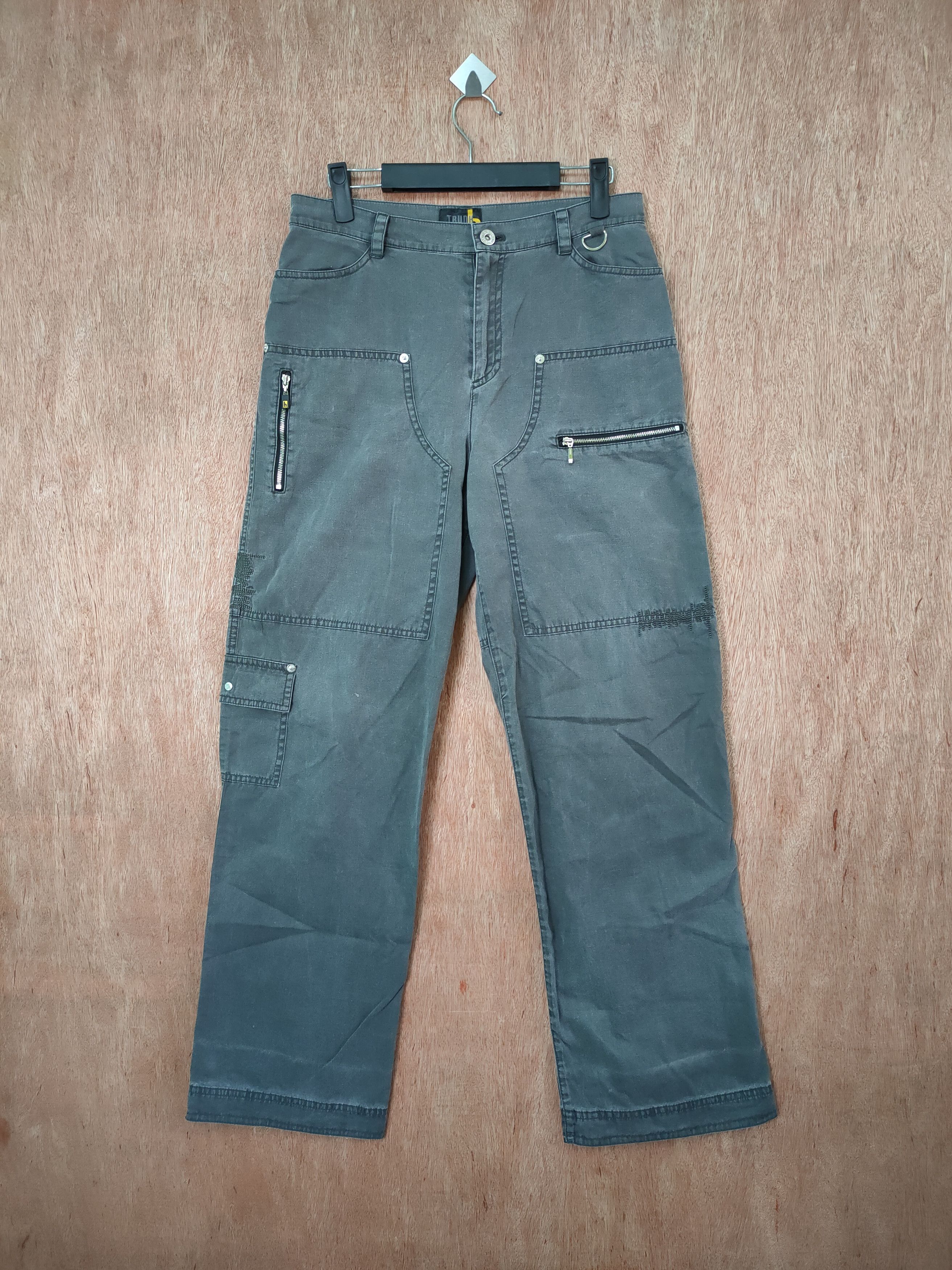 Hiroko Koshino Homme TRUNK HIROKO KOSHINO DOUBLE KNEE STYLE CARGO PANTS Size US 29 - 2 Thumbnail