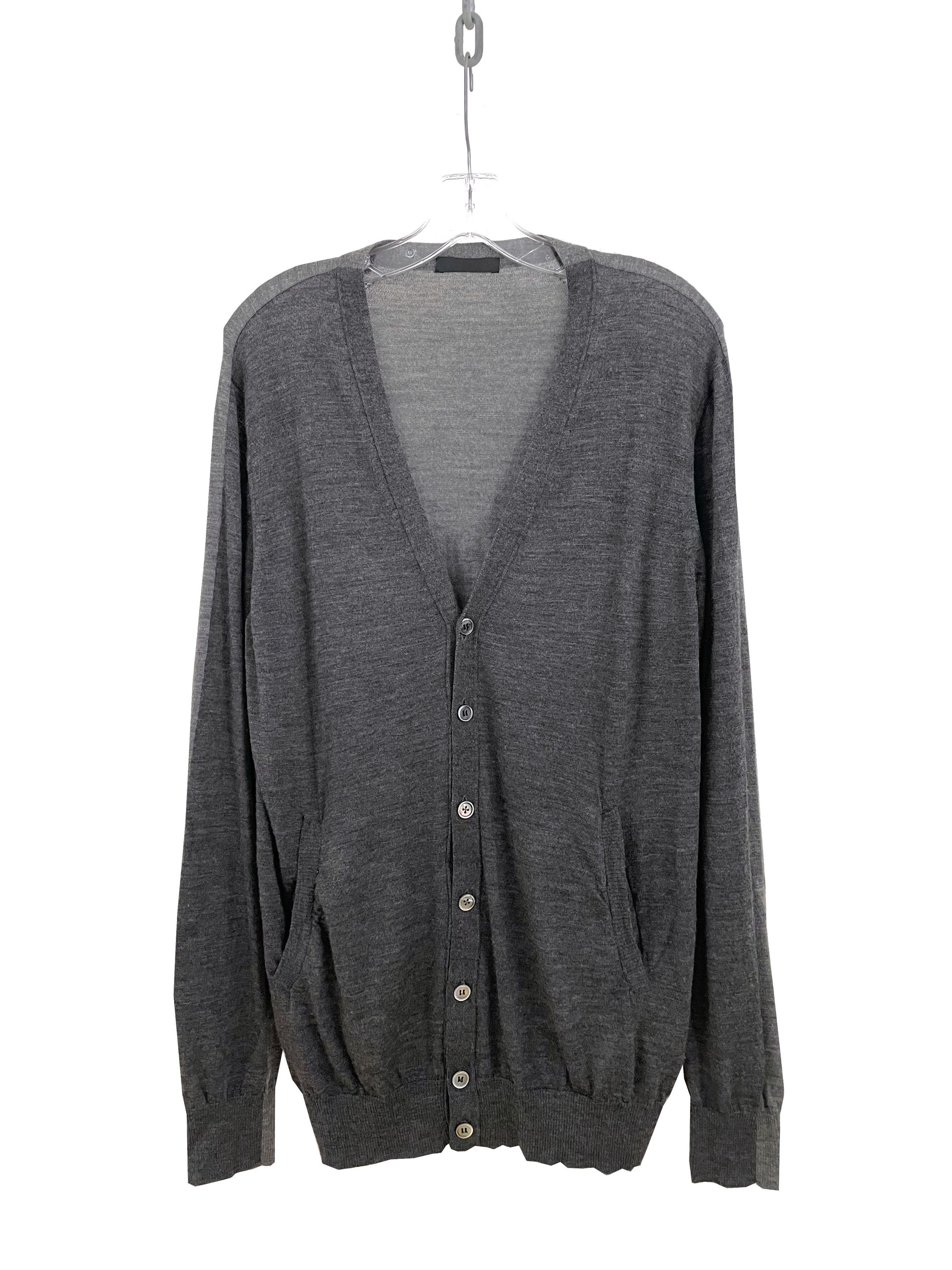 image of Undercover Aw10 Avakareta Life 2 Tone Wool Cardigan in Grey, Men's (Size XL)