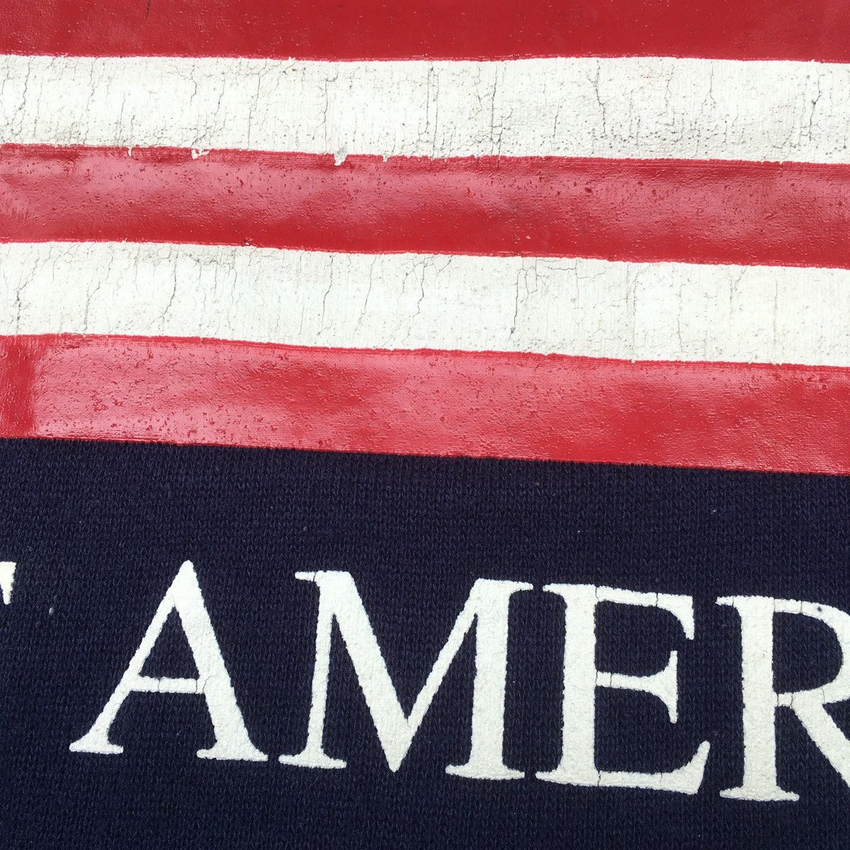 Vintage Crazy Vintage American US Flag Sweatshirt Poly-Cotton Size US L / EU 52-54 / 3 - 11 Thumbnail