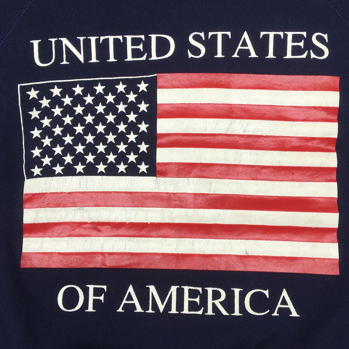 Vintage Crazy Vintage American US Flag Sweatshirt Poly-Cotton Size US L / EU 52-54 / 3 - 7 Thumbnail