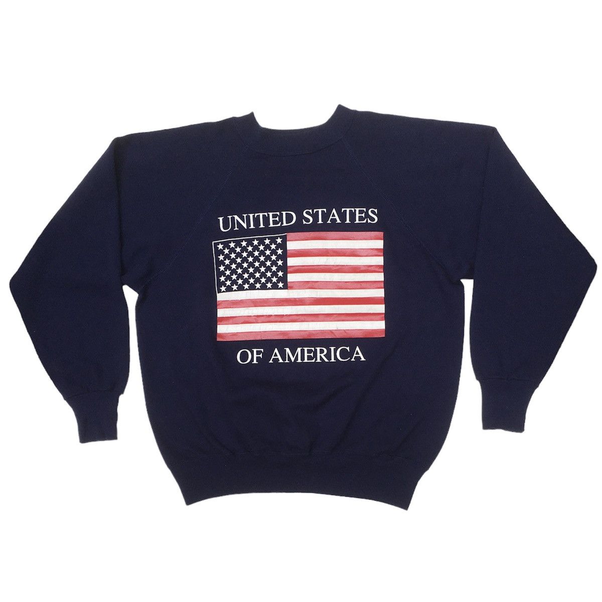 Vintage Crazy Vintage American US Flag Sweatshirt Poly-Cotton Size US L / EU 52-54 / 3 - 1 Thumbnail