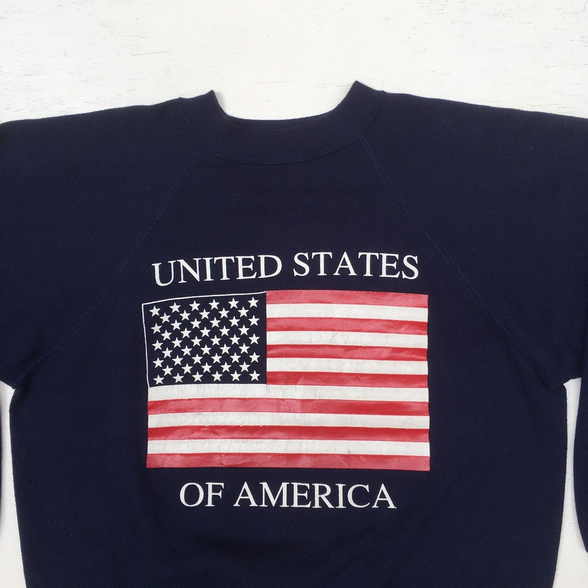 Vintage Crazy Vintage American US Flag Sweatshirt Poly-Cotton Size US L / EU 52-54 / 3 - 4 Thumbnail