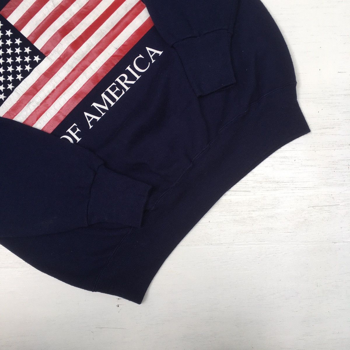 Vintage Crazy Vintage American US Flag Sweatshirt Poly-Cotton Size US L / EU 52-54 / 3 - 13 Thumbnail