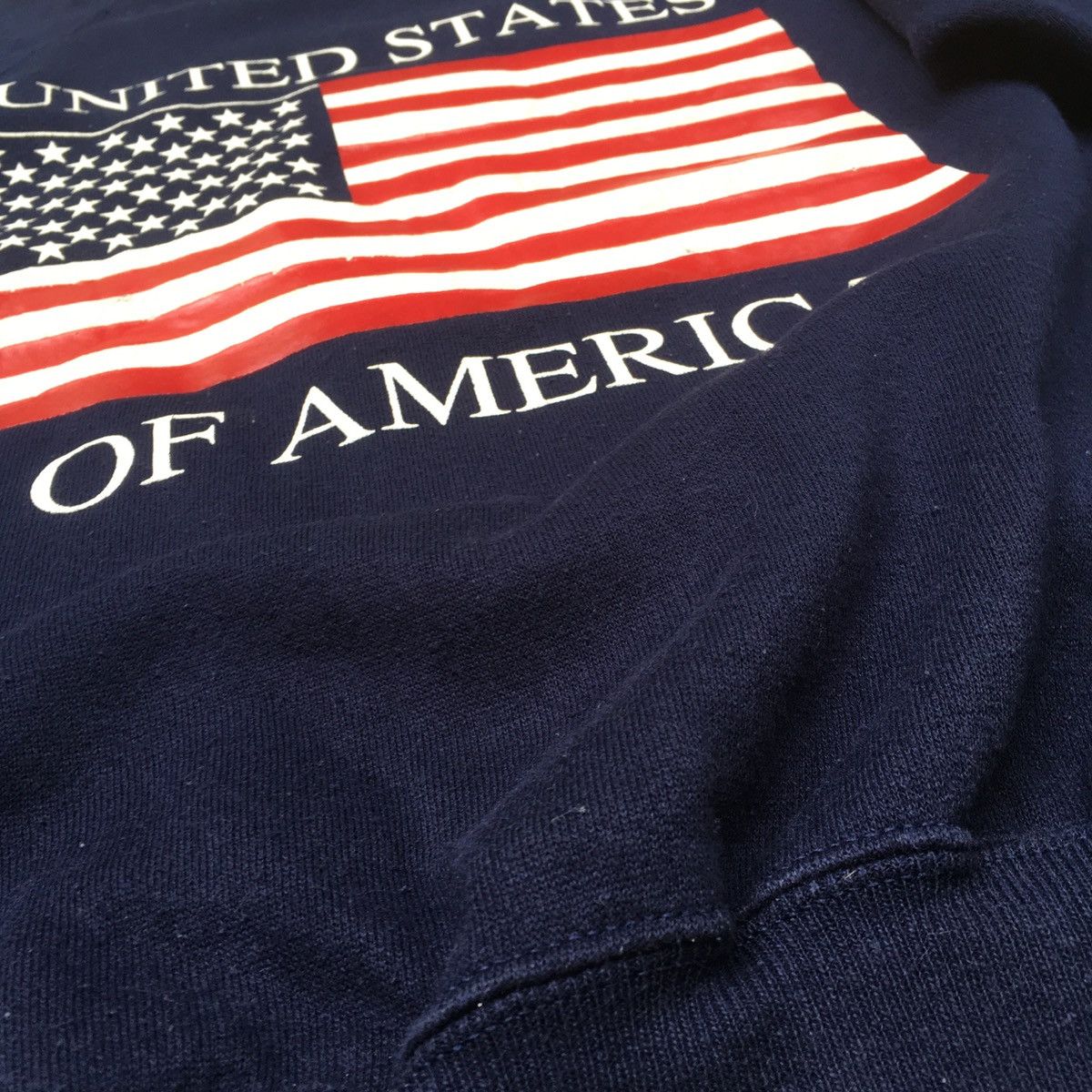 Vintage Crazy Vintage American US Flag Sweatshirt Poly-Cotton Size US L / EU 52-54 / 3 - 19 Thumbnail