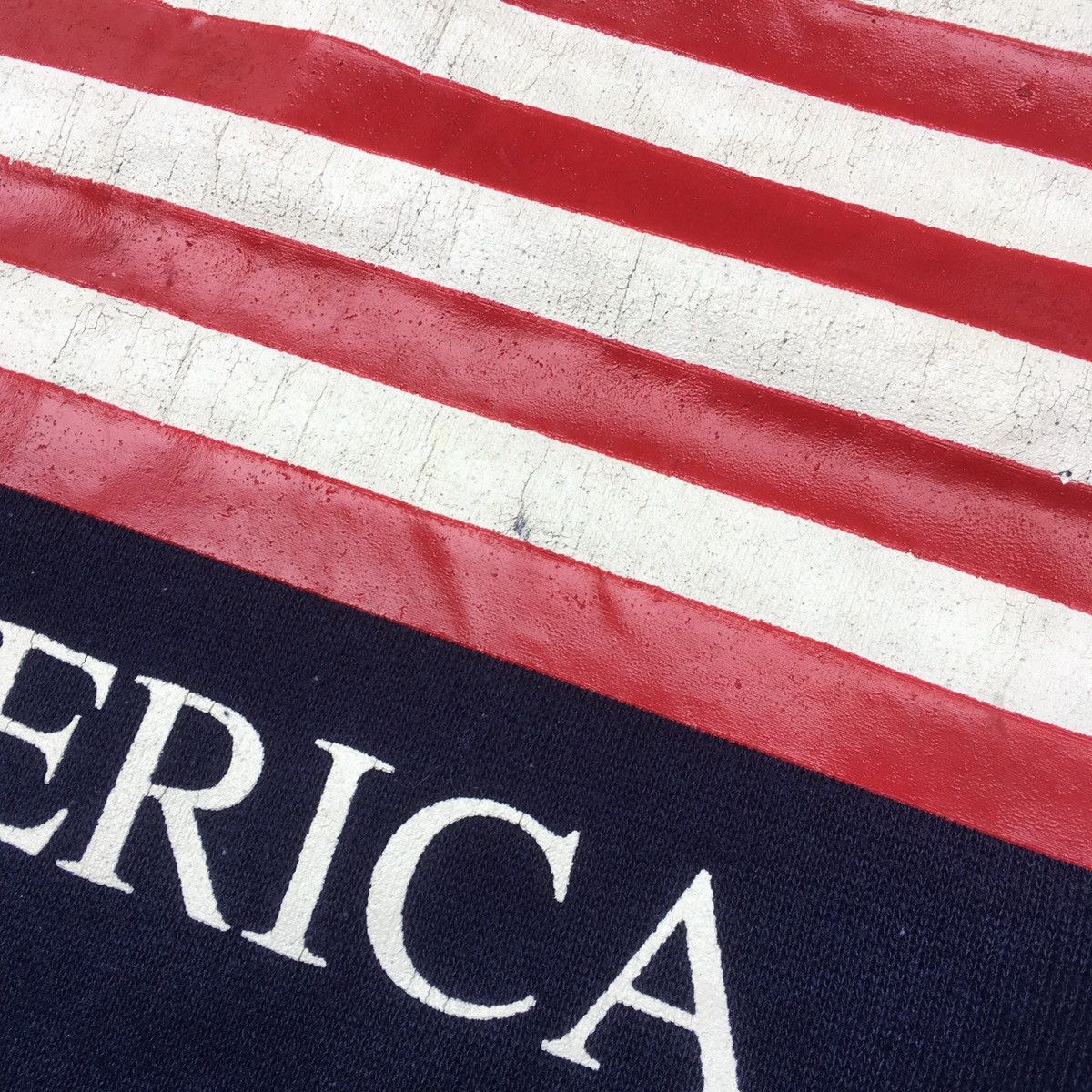 Vintage Crazy Vintage American US Flag Sweatshirt Poly-Cotton Size US L / EU 52-54 / 3 - 10 Thumbnail