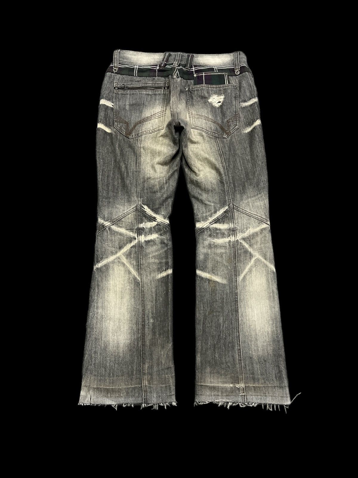 Japanese Brand FLARED💥LIMITED DESIGN NICOLE CLUB DISTRESSED DENIM PANTS Size US 32 / EU 48 - 7 Thumbnail