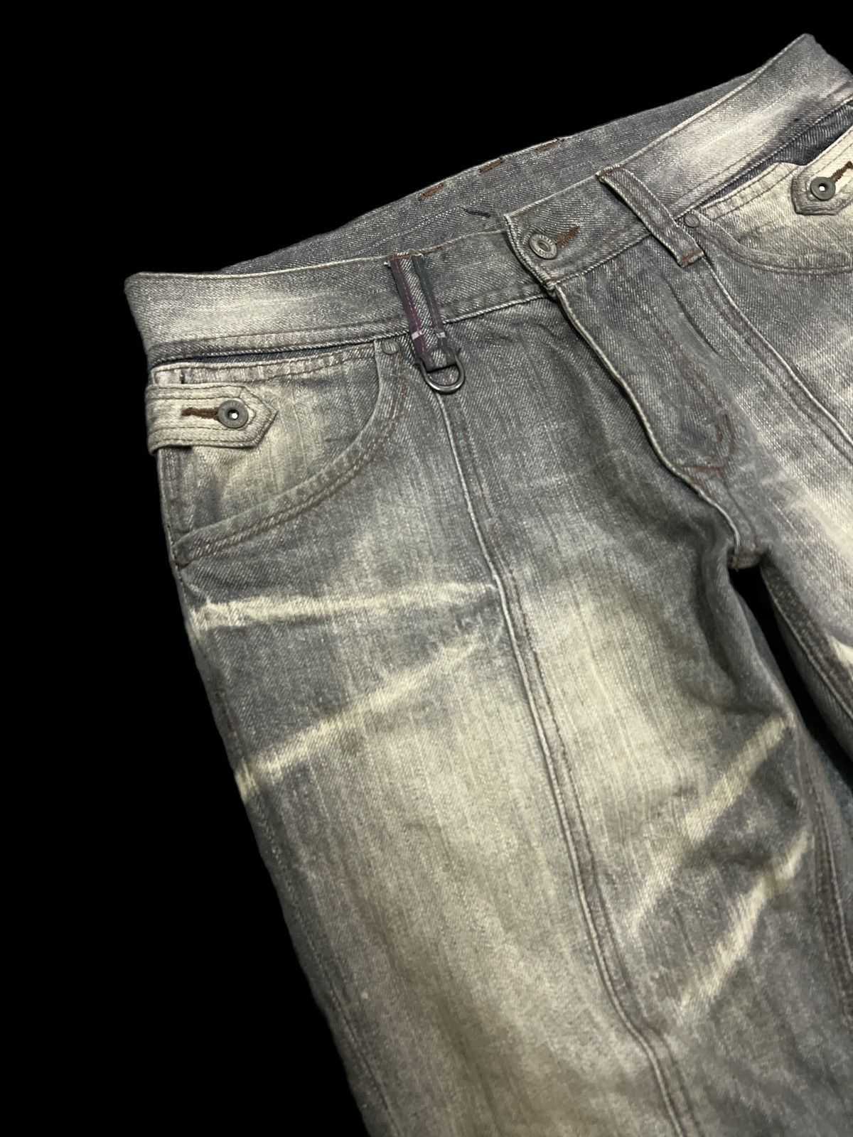 Japanese Brand FLARED💥LIMITED DESIGN NICOLE CLUB DISTRESSED DENIM PANTS Size US 32 / EU 48 - 5 Thumbnail