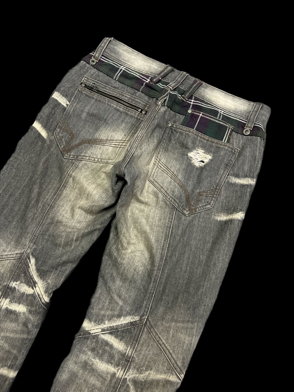 Japanese Brand FLARED💥LIMITED DESIGN NICOLE CLUB DISTRESSED DENIM PANTS Size US 32 / EU 48 - 8 Thumbnail