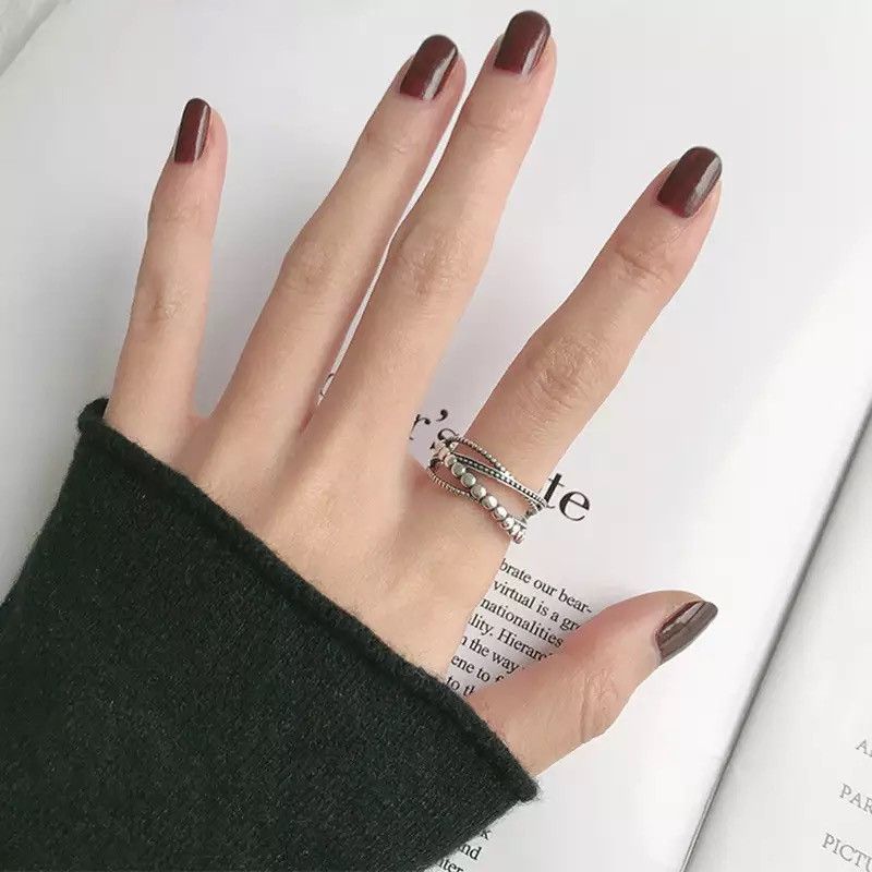 Jewelry Vintage Charm Layer Lines Ring Size ONE SIZE - 3 Thumbnail