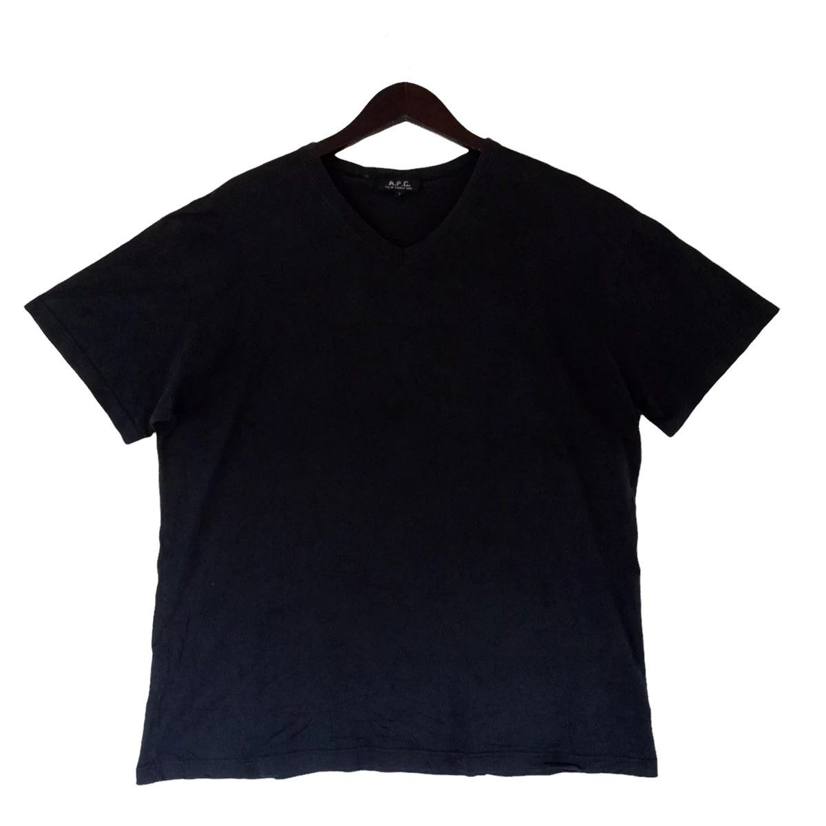 A.P.C. A.P.C V-neck short sleeve made in france APC tee shirt Size US L / EU 52-54 / 3 - 1 Thumbnail