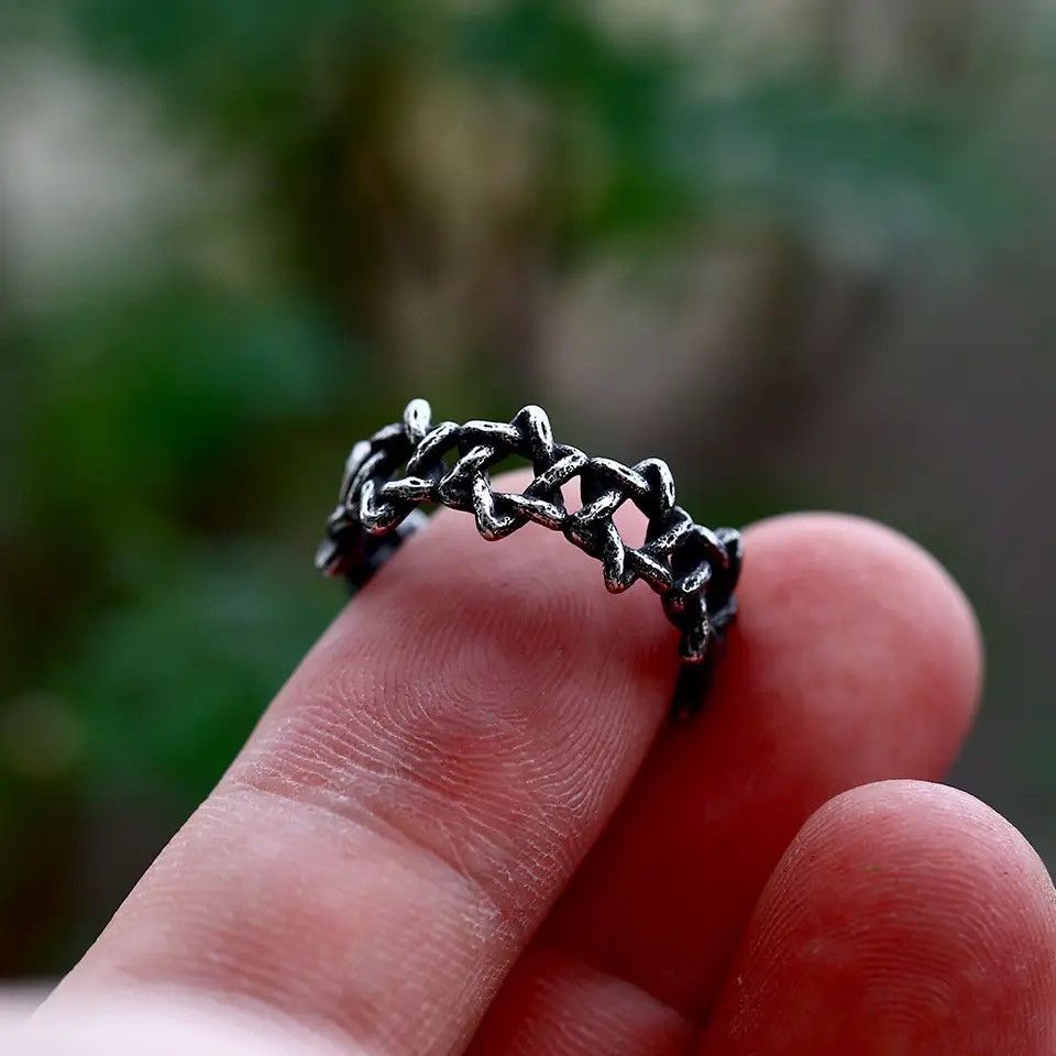 Jewelry Creative Knitting Rings in Silver, Men's