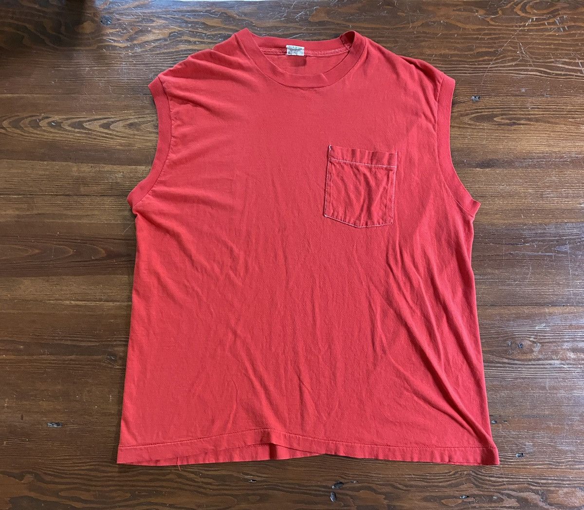Fruit Of The Loom × Vintage Vintage 80’s Fruit of the Loom Single Stitch Pocket Tank Size US L / EU 52-54 / 3 - 1 Thumbnail