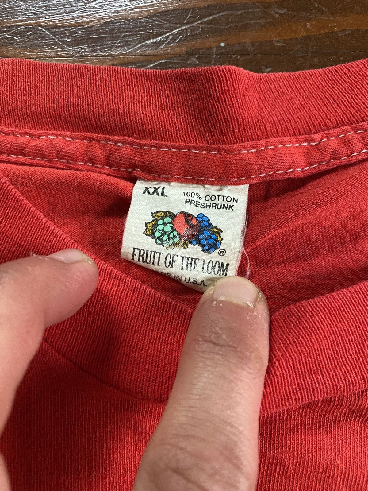 Fruit Of The Loom × Vintage Vintage 80’s Fruit of the Loom Single Stitch Pocket Tank Size US L / EU 52-54 / 3 - 6 Thumbnail