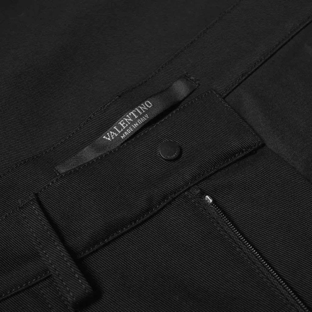 Valentino Black Cotton Cargo Pants Size US 32 / EU 48 - 10 Thumbnail