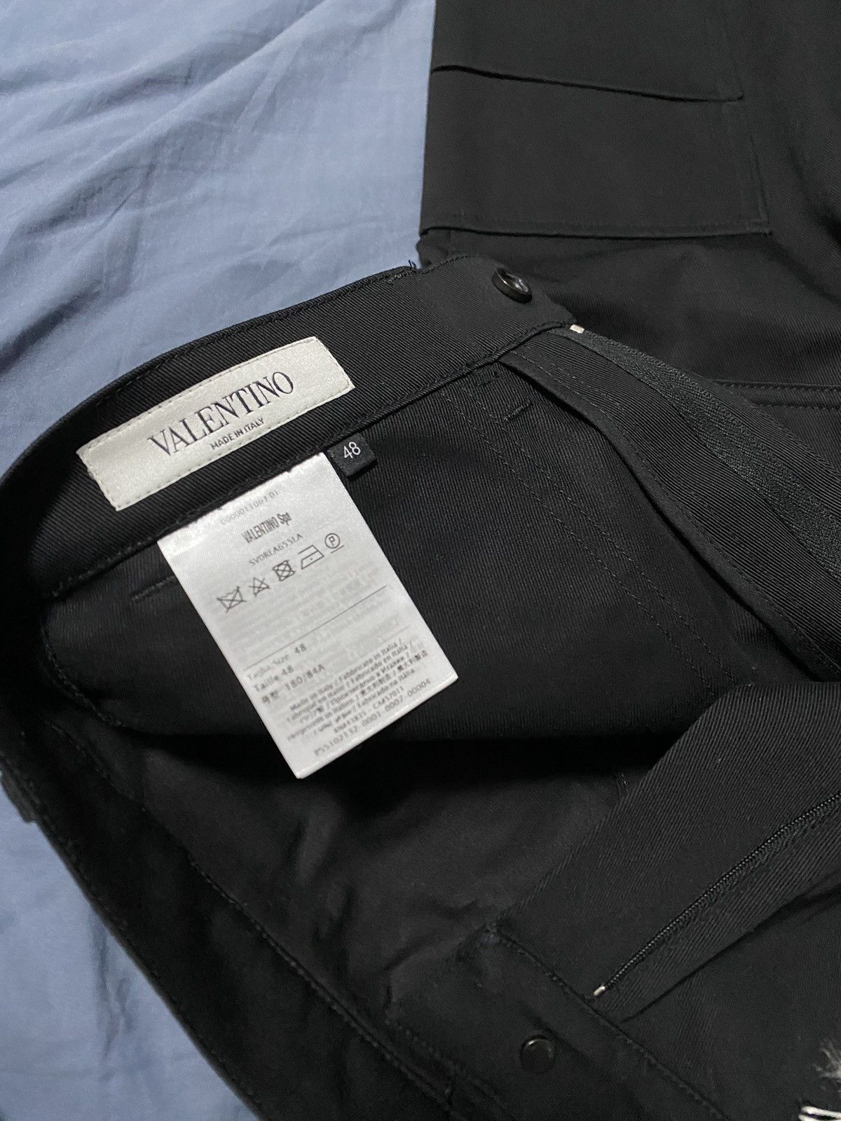 Valentino Black Cotton Cargo Pants Size US 32 / EU 48 - 4 Thumbnail