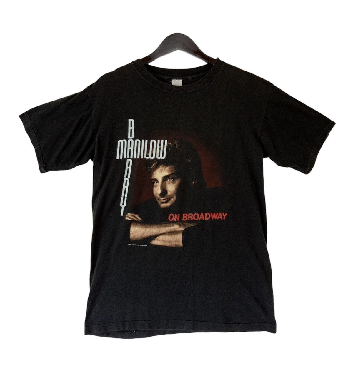 Band Tees VINTAGE 80s Barry Manilow Pop singer 1989 On Broadway shirt Size US M / EU 48-50 / 2 - 1 Thumbnail