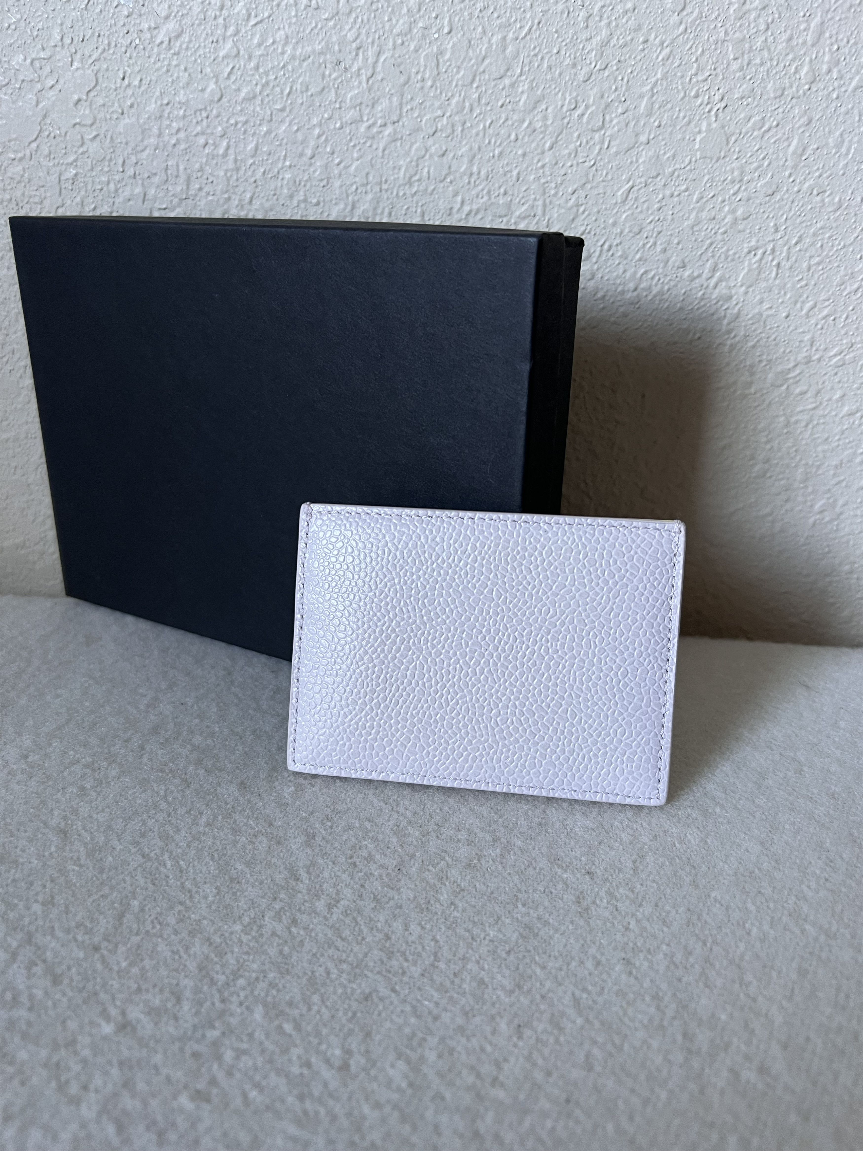 Thom Browne Thom Browne Single Card Holder Funmix Pebble Grain Leather Size ONE SIZE - 2 Thumbnail