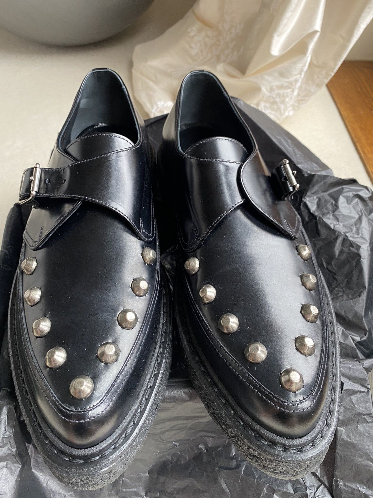Saint Laurent Paris *Holy Grail* FW14 Saint Laurent studded creepers BNIB Hedi Size US 12 / EU 45 - 11 Thumbnail