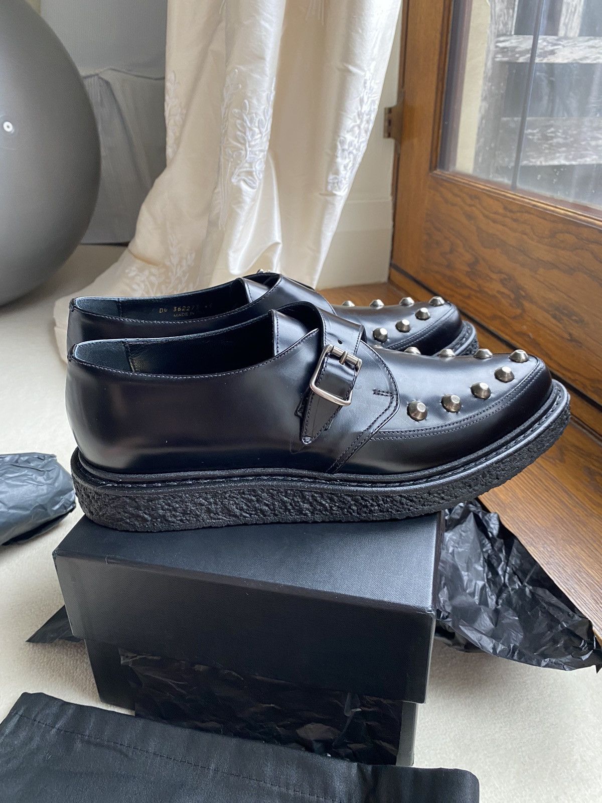 Saint Laurent Paris *Holy Grail* FW14 Saint Laurent studded creepers BNIB Hedi Size US 12 / EU 45 - 13 Thumbnail
