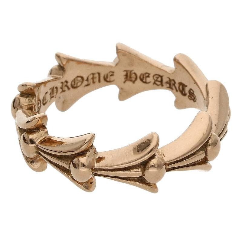 image of Chrome Hearts Gold Crosstail Ring, Men's