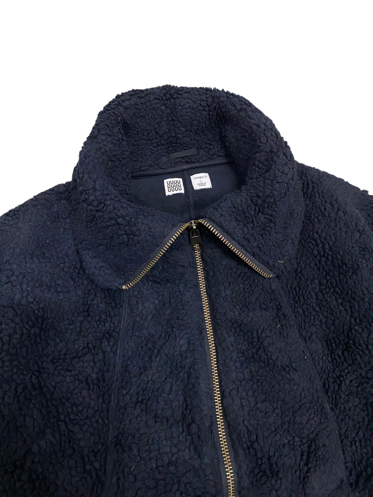 image of Outdoor Life x Undercover Vintage Undercover Uniqlo Uu Sherpa Zipper Jacket in Blue (Size Large)